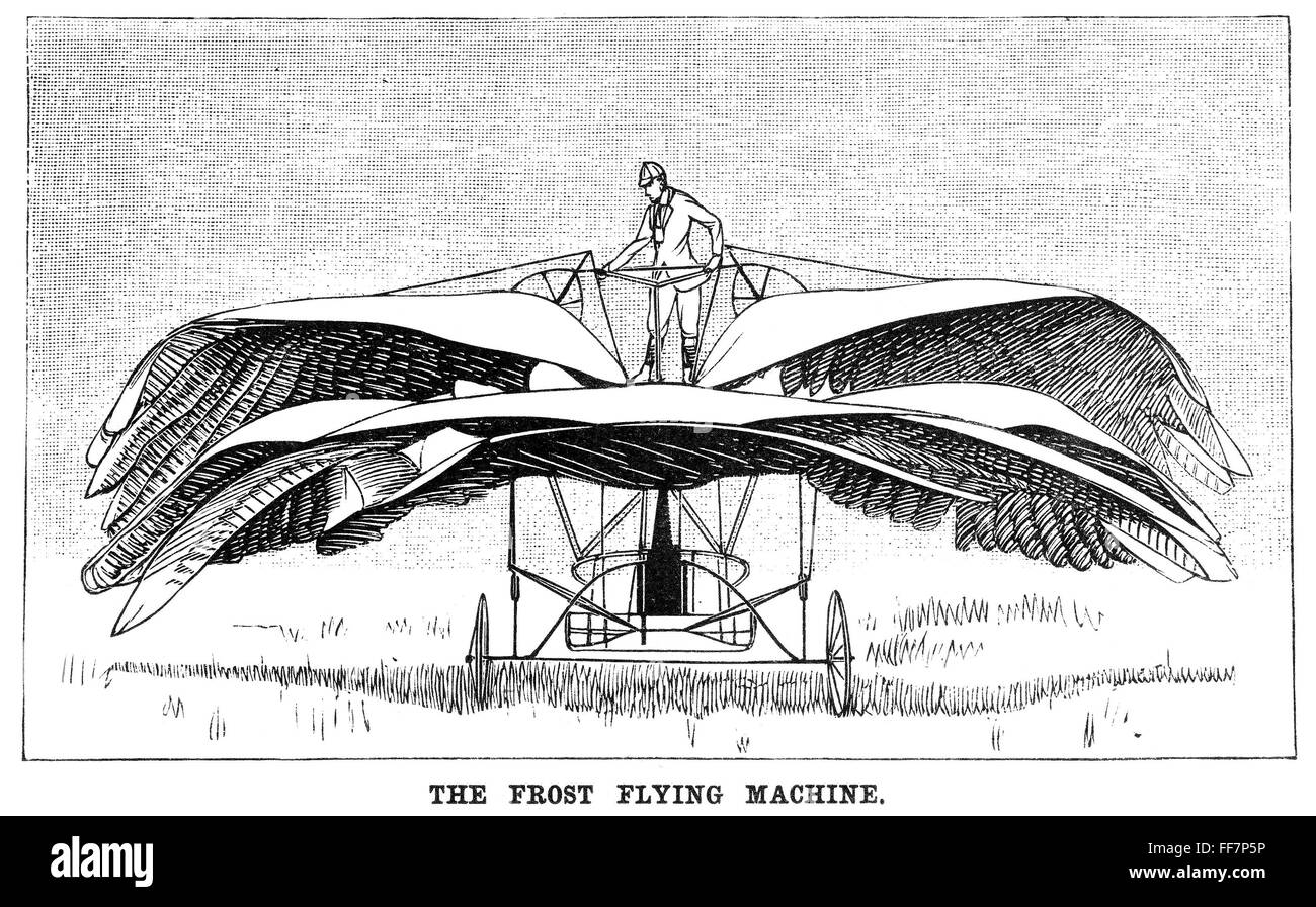 FROST FLYING MACHINE, 1891. /nA flying machine invented by Edward P