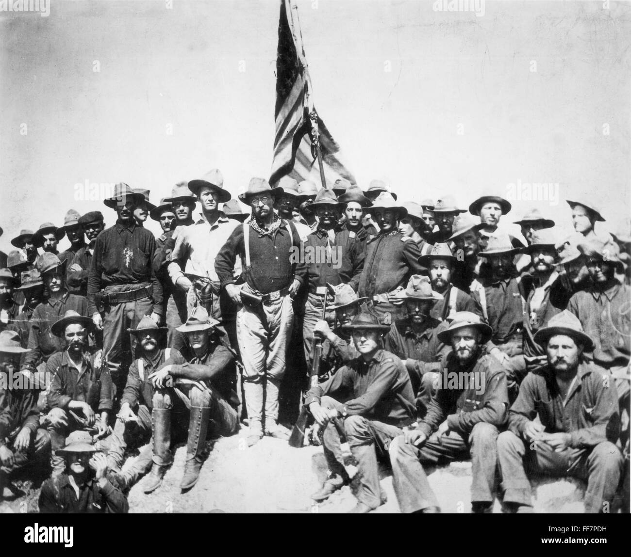 1898 Colonel Roosevelt and his Rough Riders-Battle of San Juan-8x10 Photo 