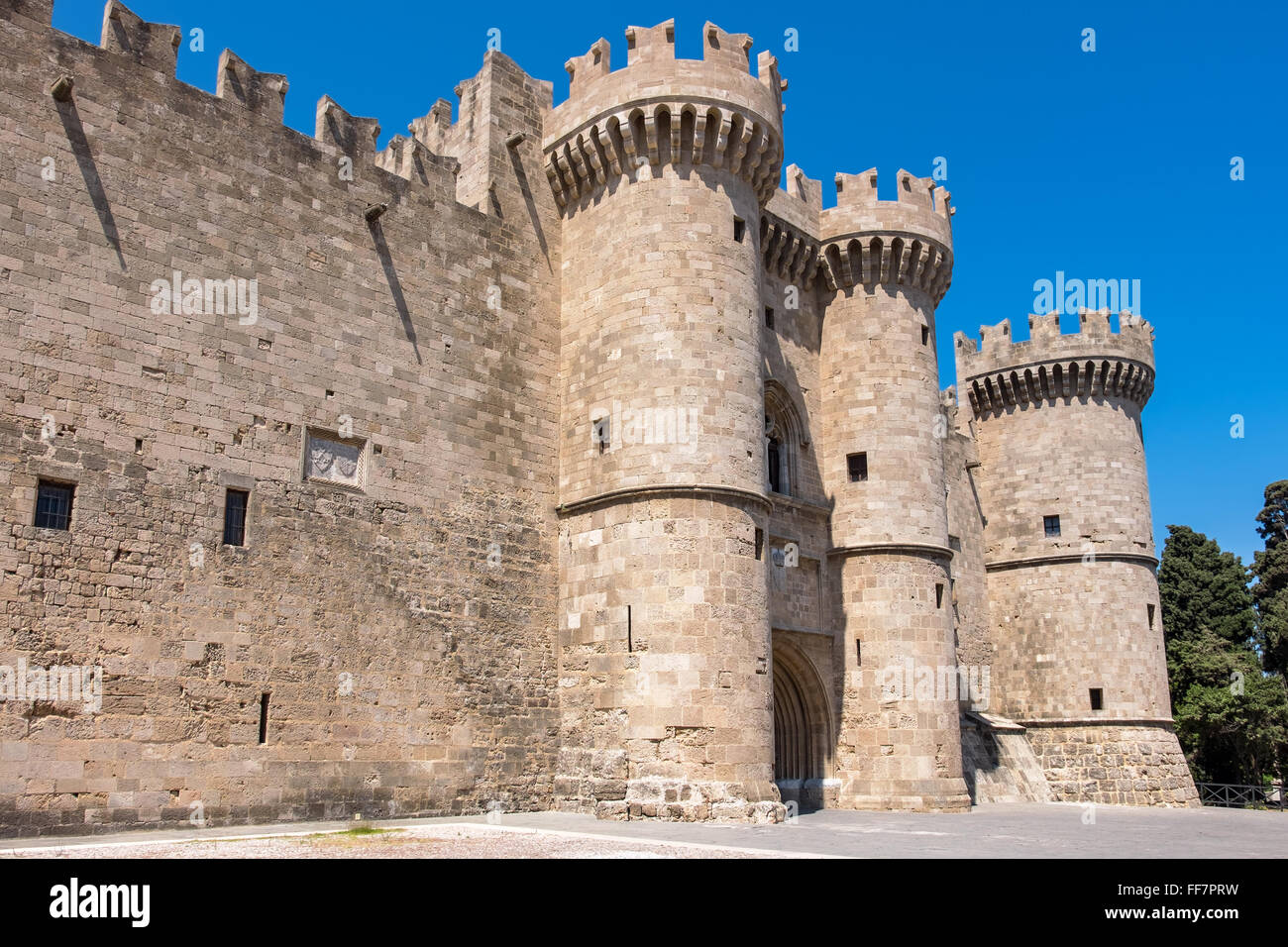 Castle of Rhodes the Main Entrance To the Palace of the Grand Masters Rhodes  Island, Greece. Stock Image - Image of citadel, historic: 90778059