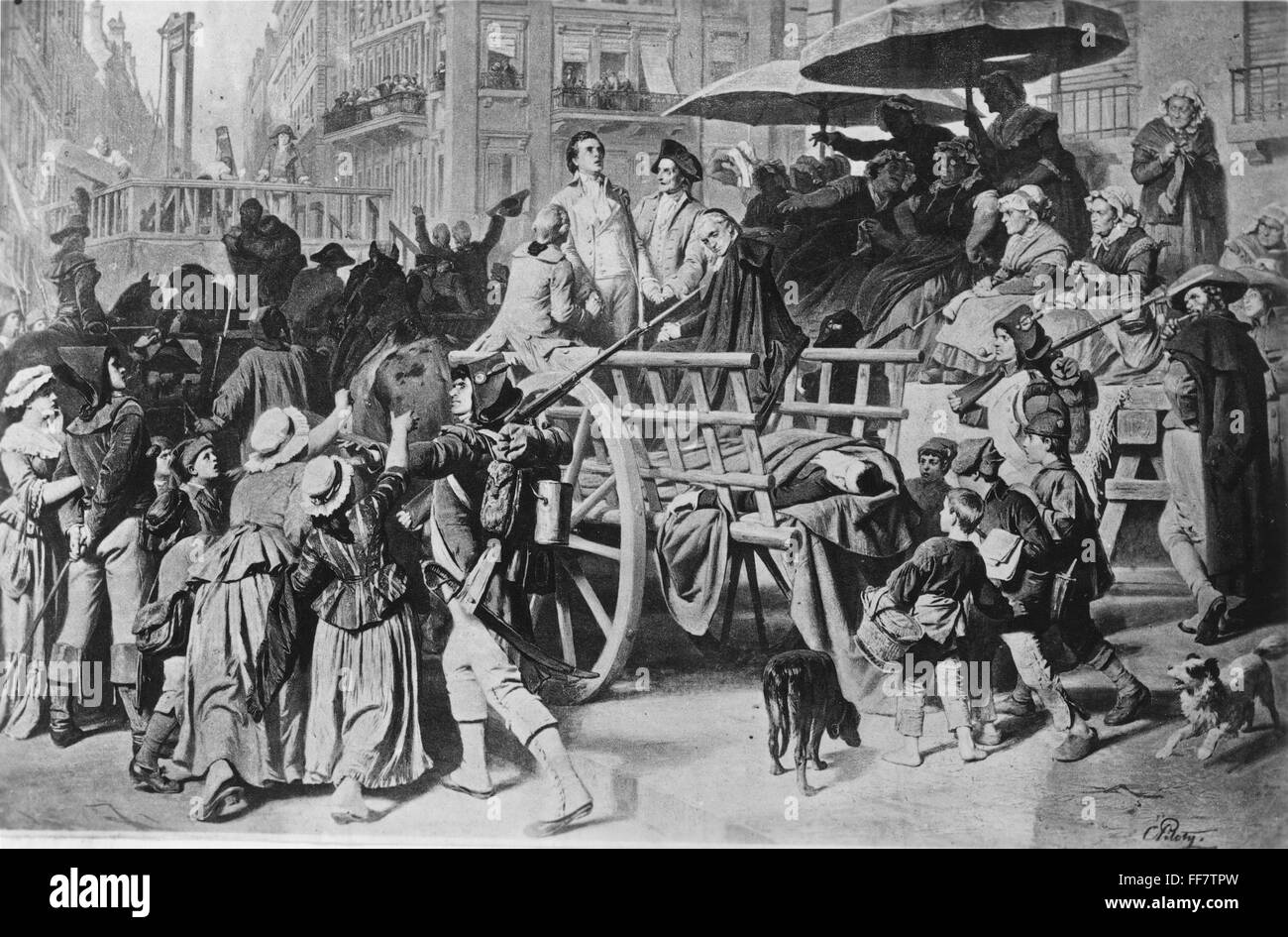 LAST OF THE GIRONDIN, 1793. /nThe Girondins on their way to the