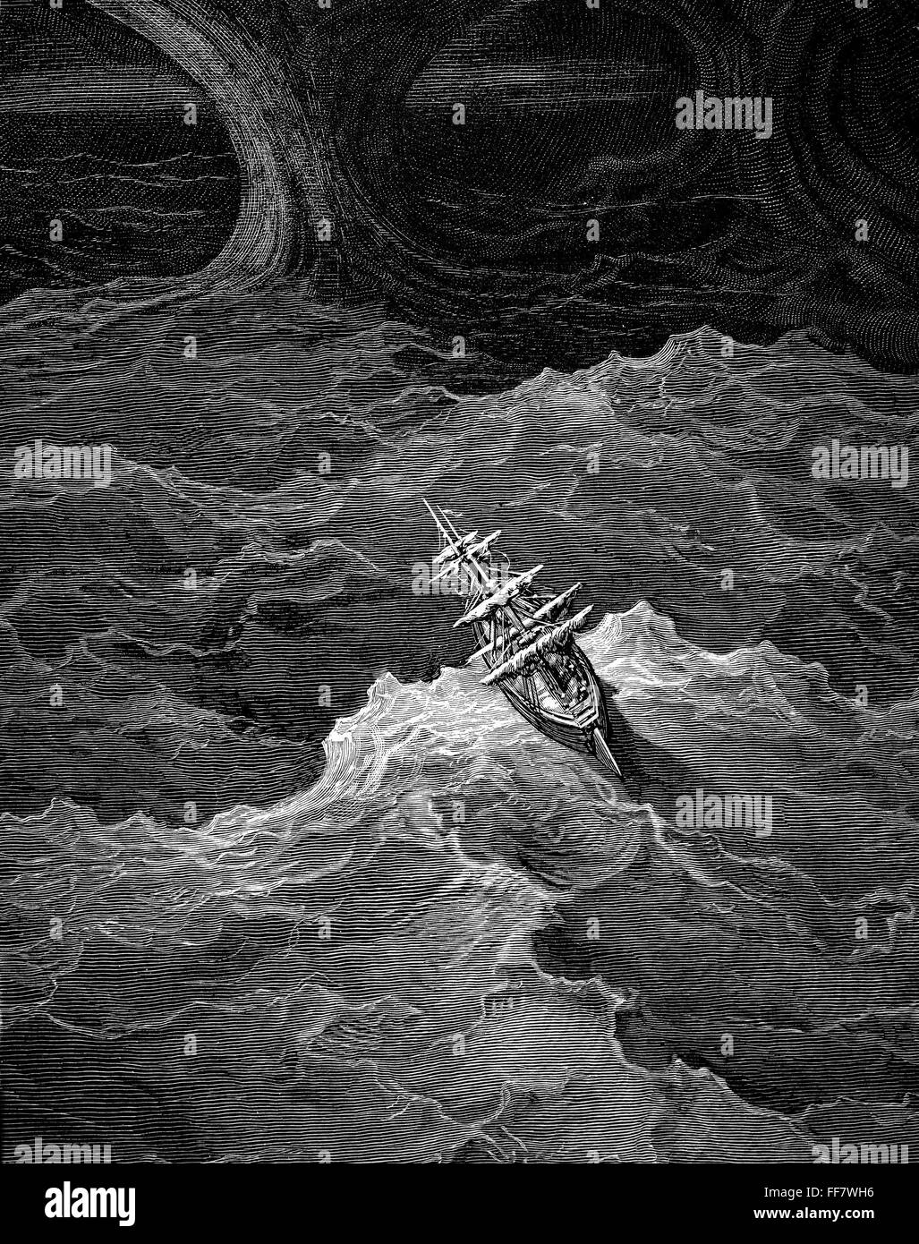 COLERIDGE MARINER. /nWood engraving after Gustave DorΘ from a 19th