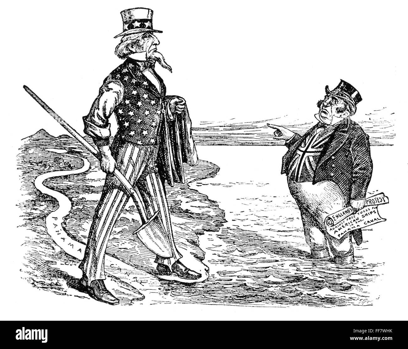 PANAMA CANAL CARTOON, 1912. /n'Uncle Sam's Canal.' An Irish cartoon of ...