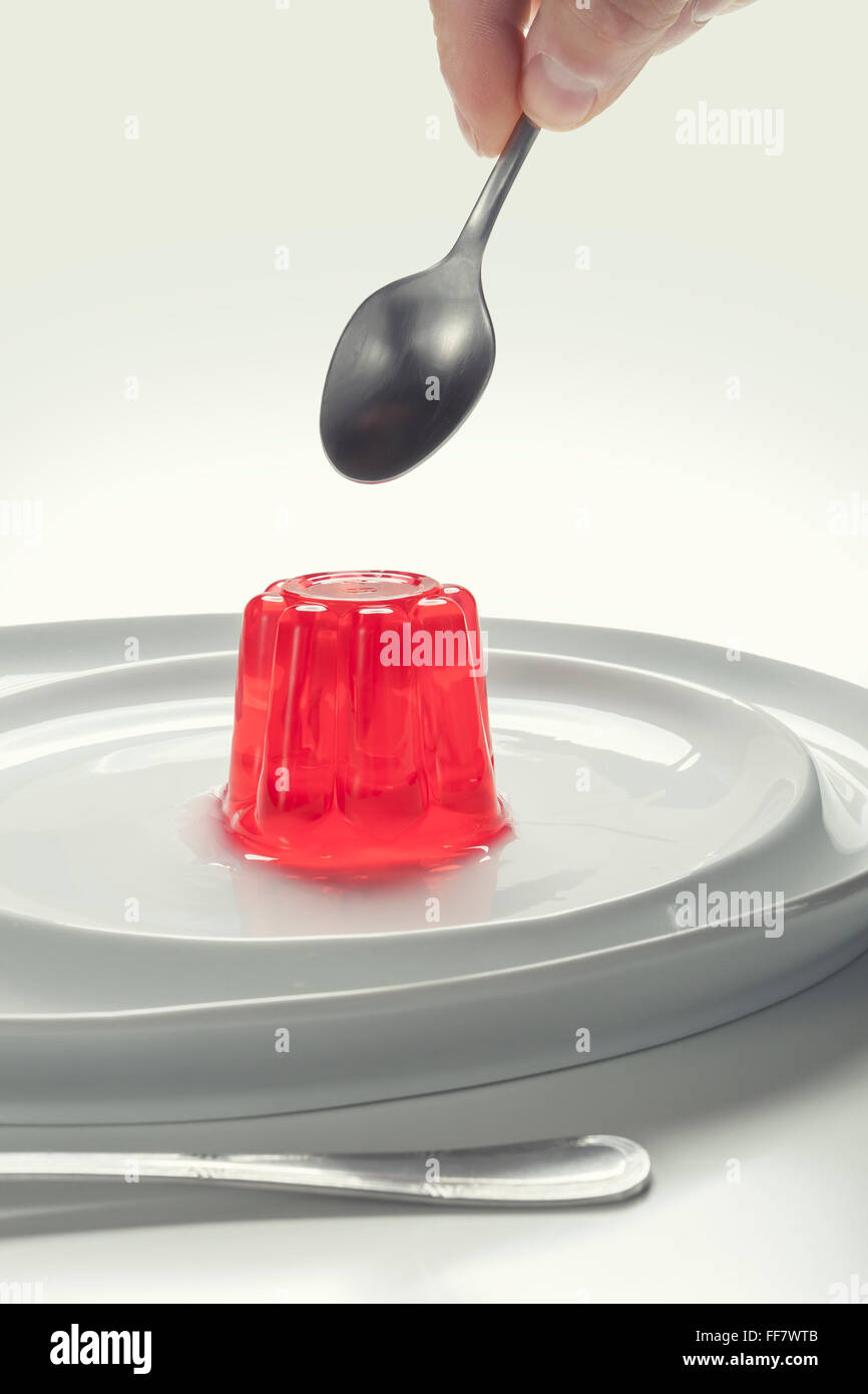 Gelatin on a dish Stock Photo Alamy
