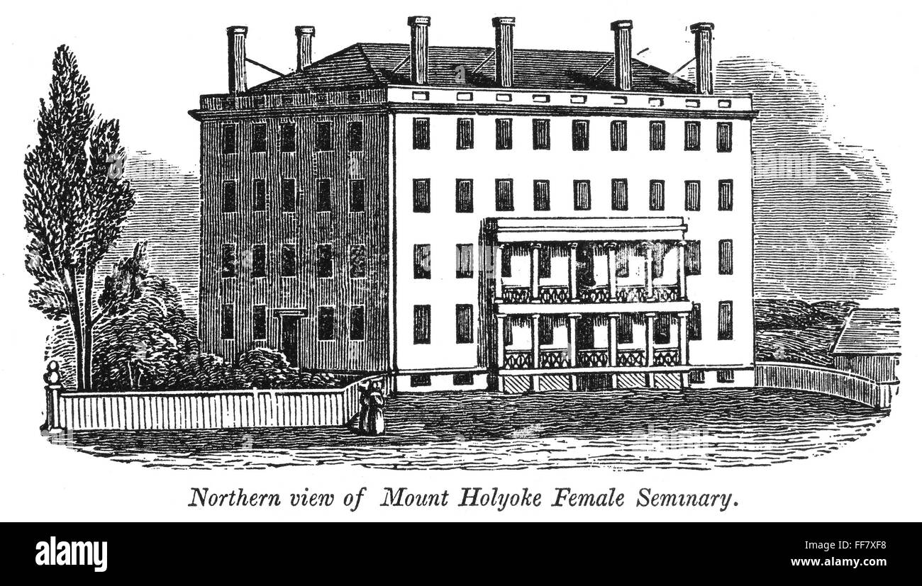 MOUNT HOLYOKE, 1839. /nNorthern view of Mount Holyoke Female Seminary