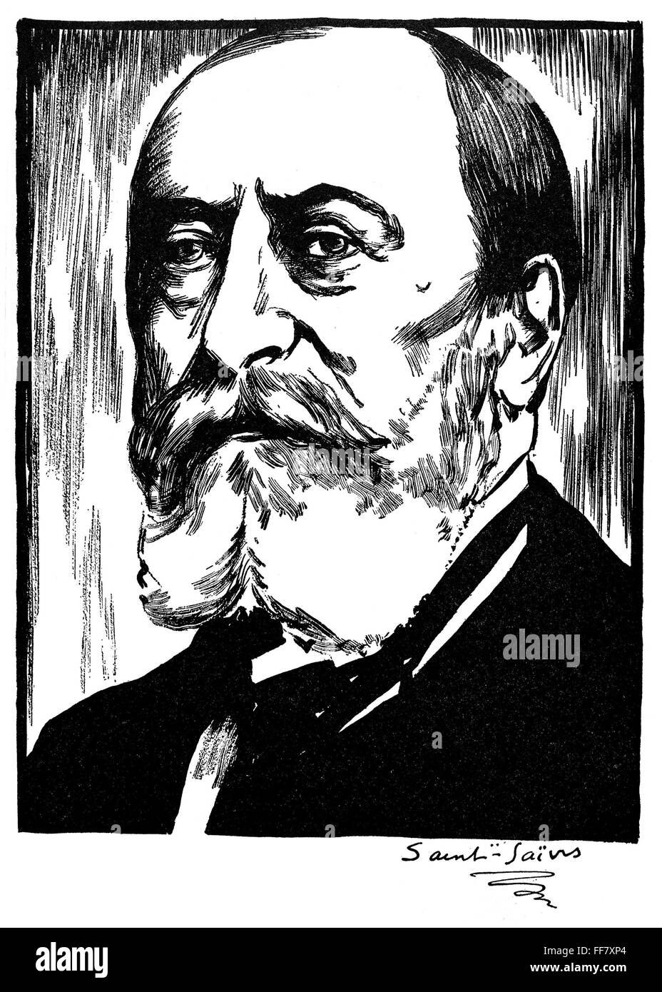 Camille Saint Saens N1835 1921 French Pianist Organist And Composer Drawing C1932 By 