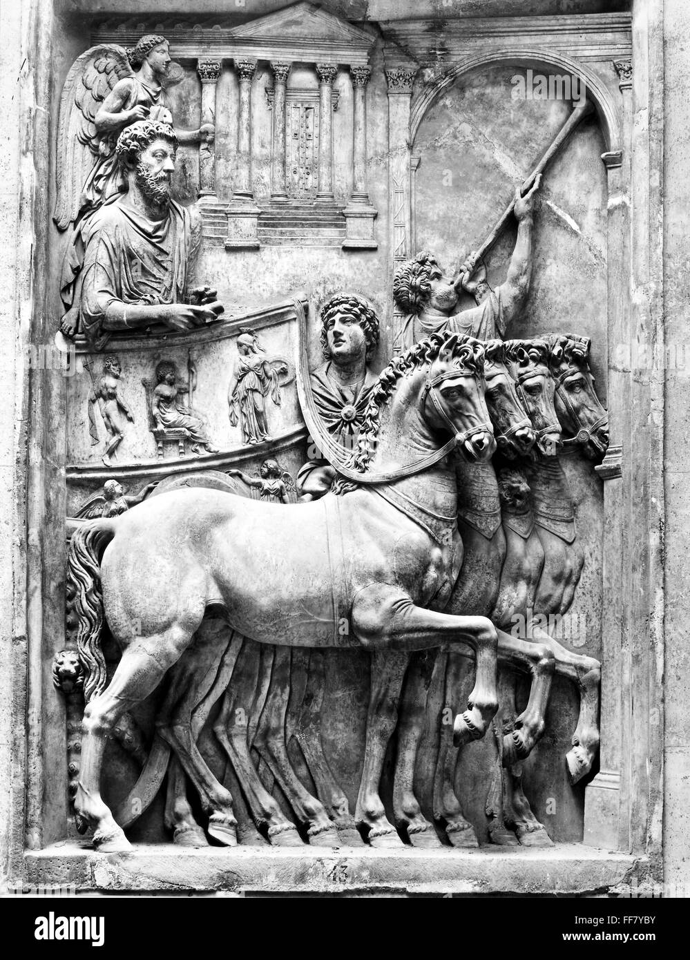 180 Ad Rome MARCUS AURELIUS /n(121-180 A.D.). Roman emperor, 161-180 A.D. Marcus ...