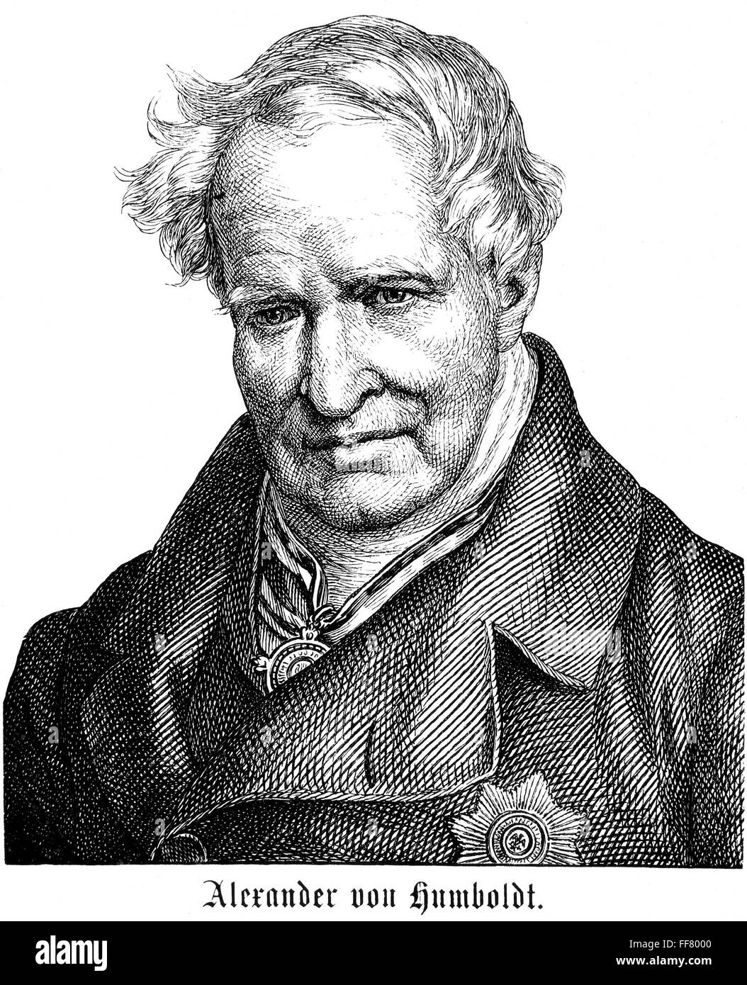 ALEXANDER von HUMBOLDT /n(17691859). German naturalist. Line engraving, German, 19th century ALEXANDER von HUMBOLDT /n(17691859). German naturalist. Line engraving, German, 19th century