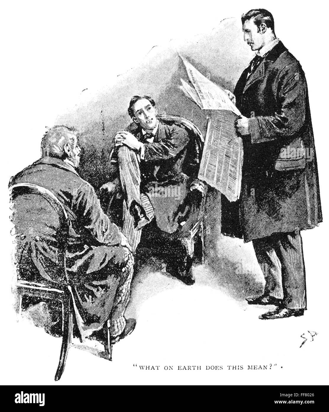 DOYLE SHERLOCK HOLMES. /nIllustration by Sidney Paget from the 'Strand