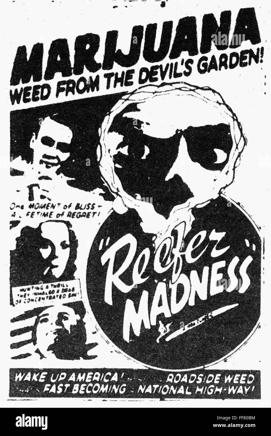 REEFER MADNESS, 1936. /nAdvertisement for the 1936 American film