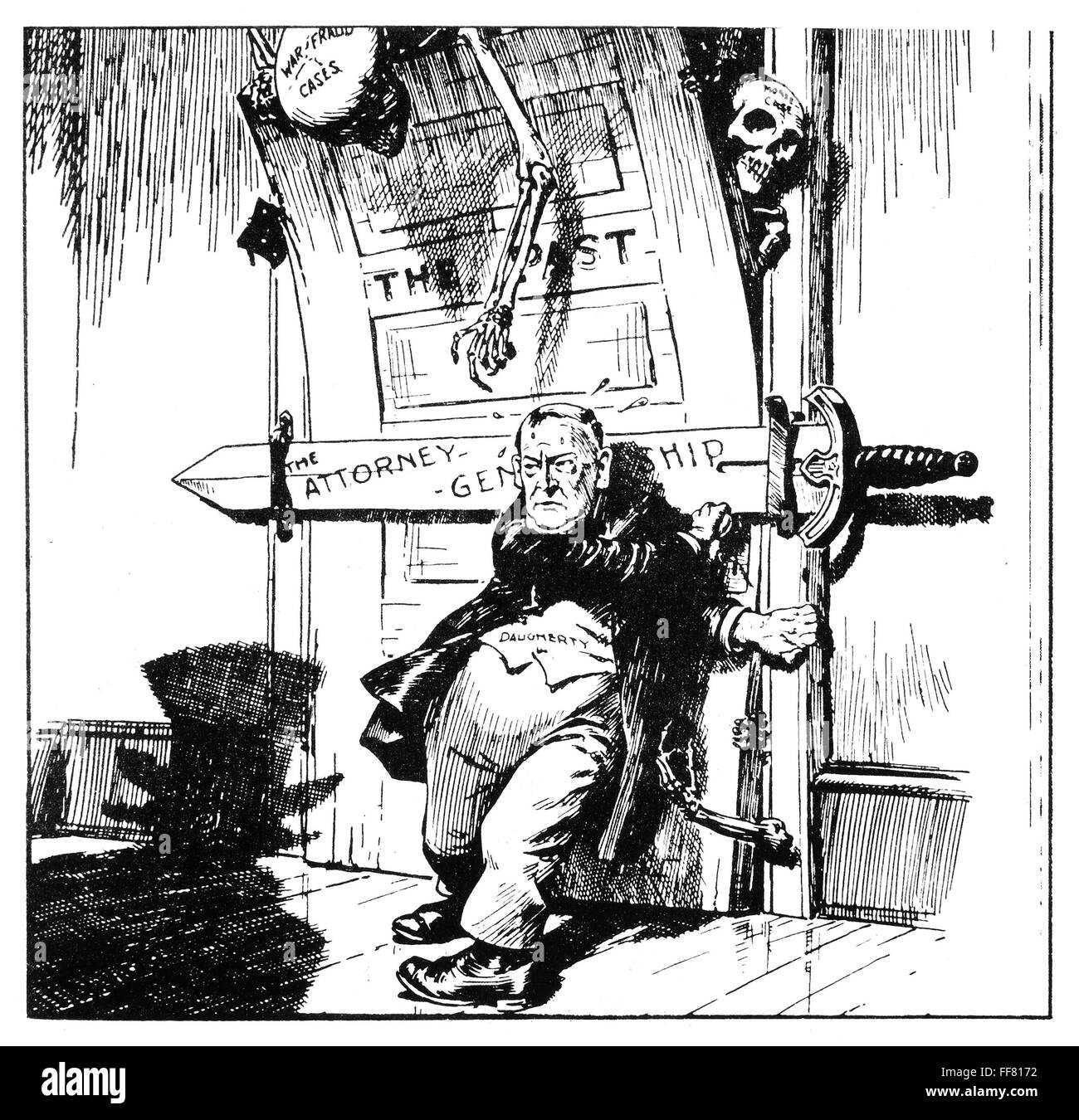HARDING SCANDALS, 1924. /nAmerican cartoon, c1924, showing U.S