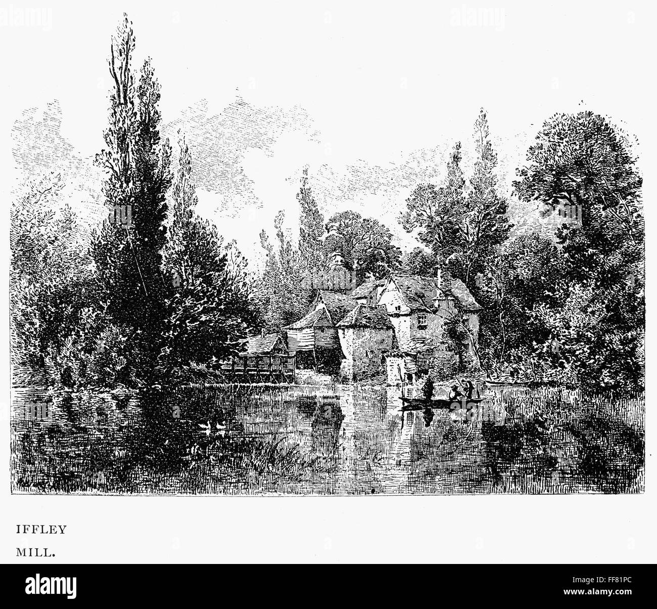 OXFORD MILL, 1890. /nA view of a mill in Oxford, England. Etching