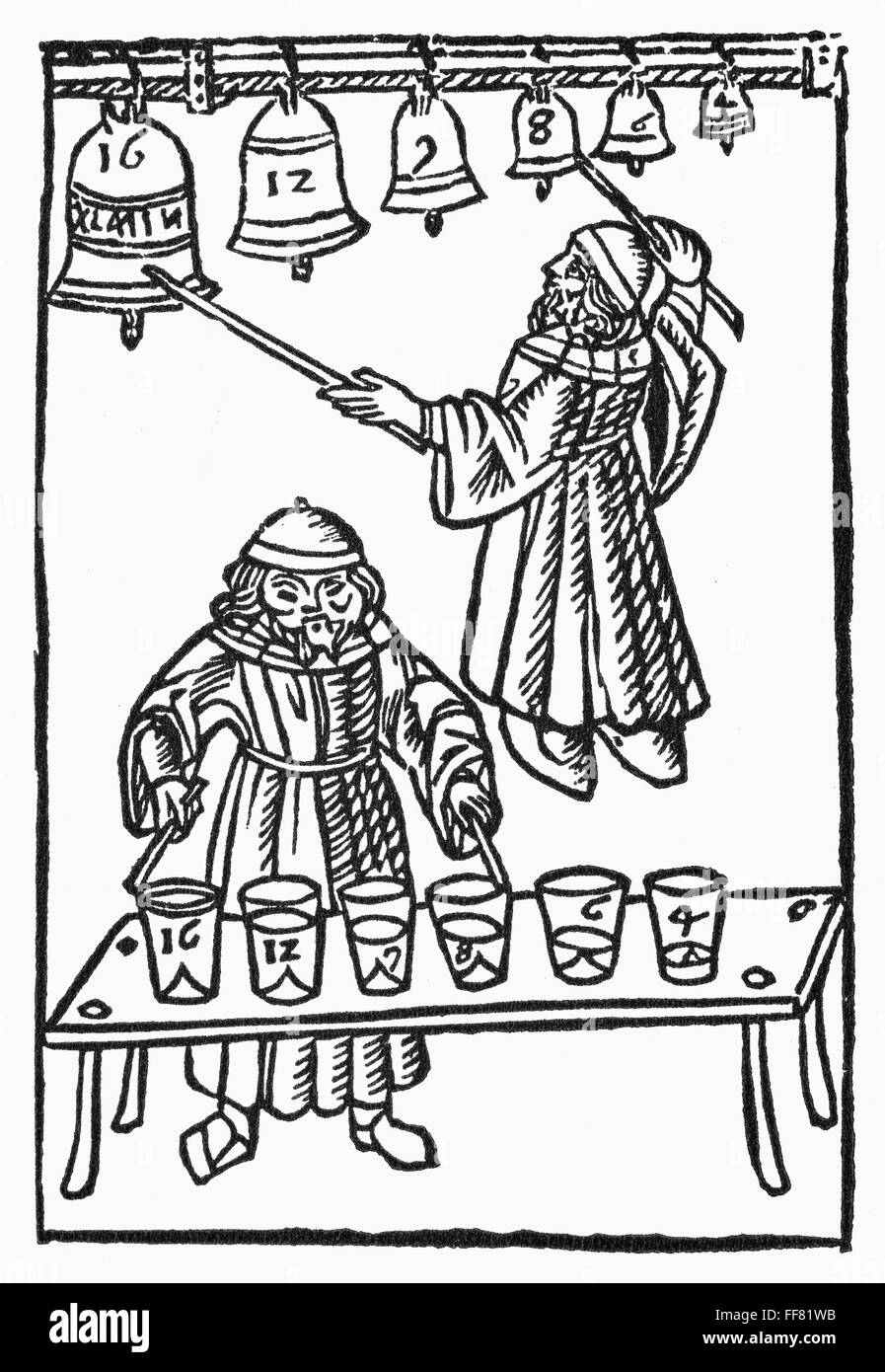 MUSICAL SCALE, 1492. /nPythagoras playing the musical scale on bells