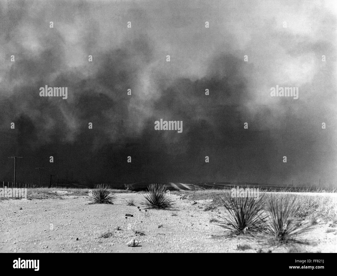 DROUGHT DUST STORM, 1936. /nA dust storm over the Texas panhandle. Photograph by Arthur