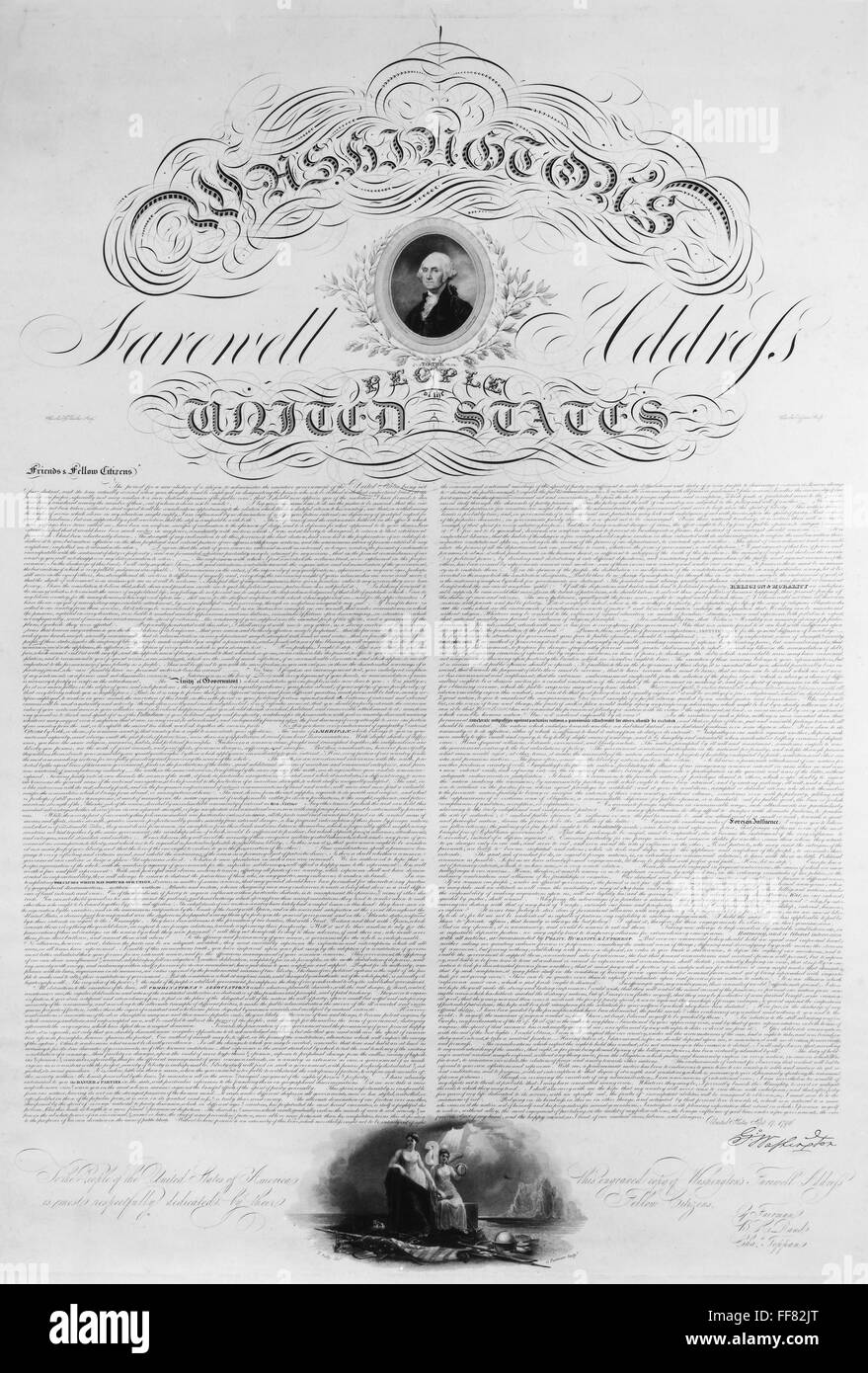 WASHINGTON FAREWELL, 1796. /nPresident Washington's farewell