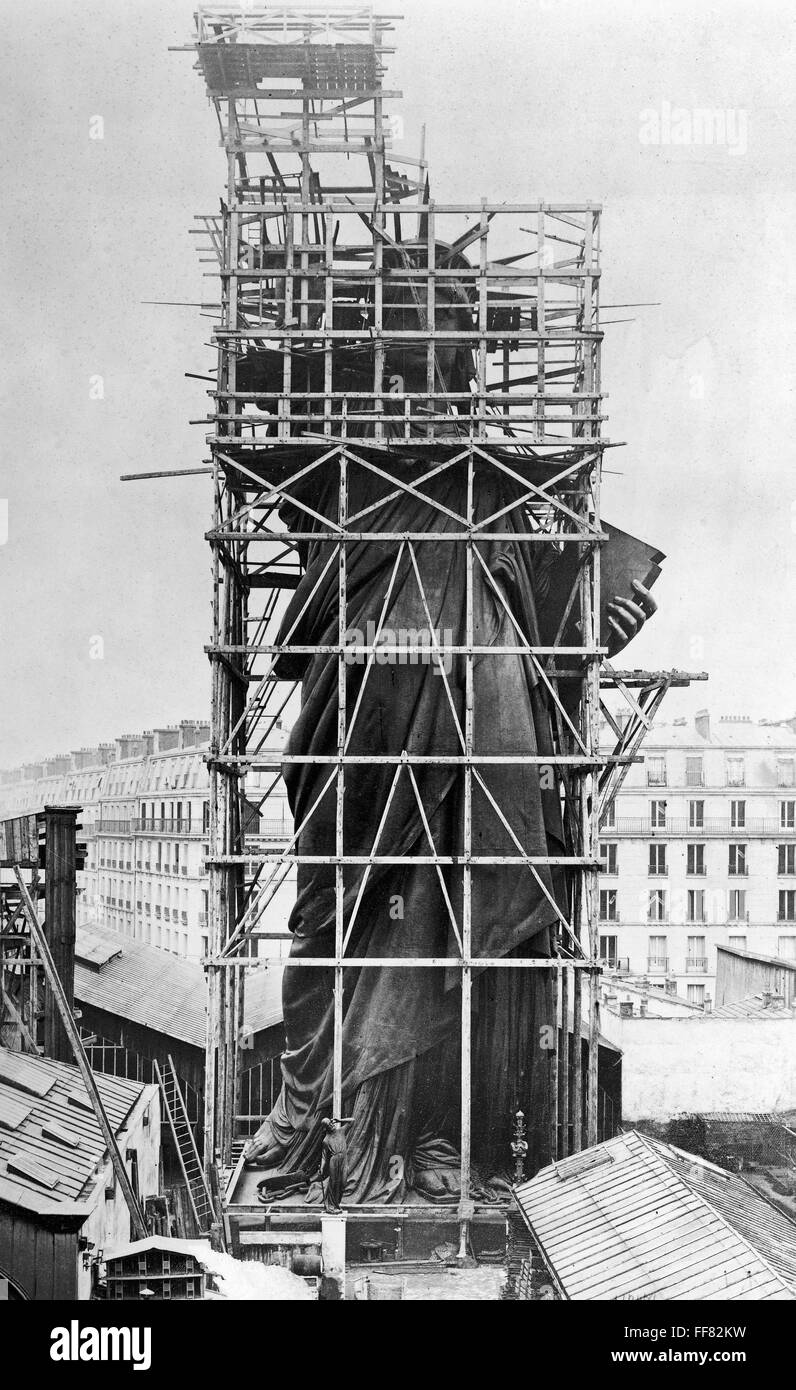 STATUE OF LIBERTY, 1883. /nThe Statue of Liberty under construction in