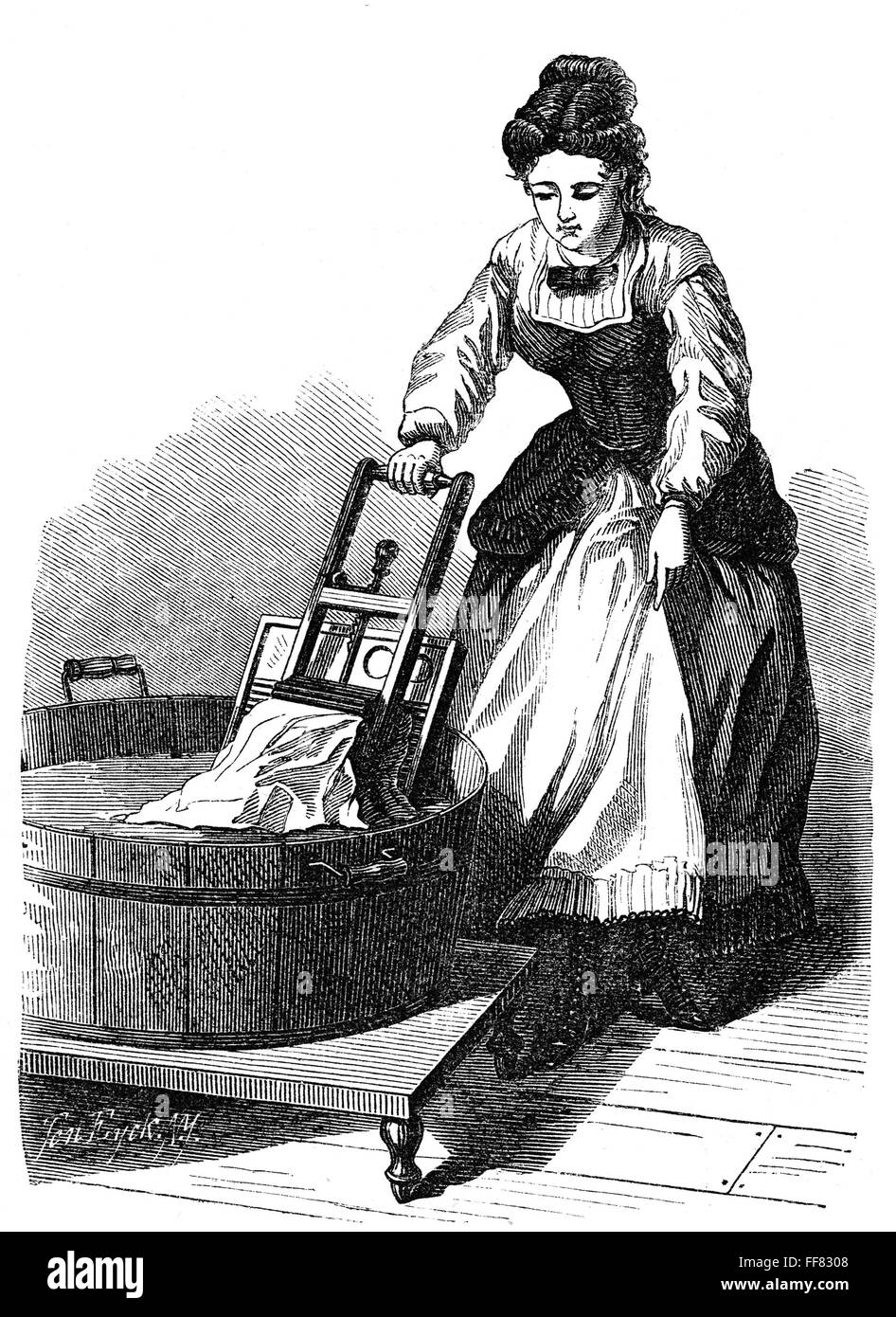 WASHBOARD, 1870. /nA newlypatented washboard. Wood engraving from an