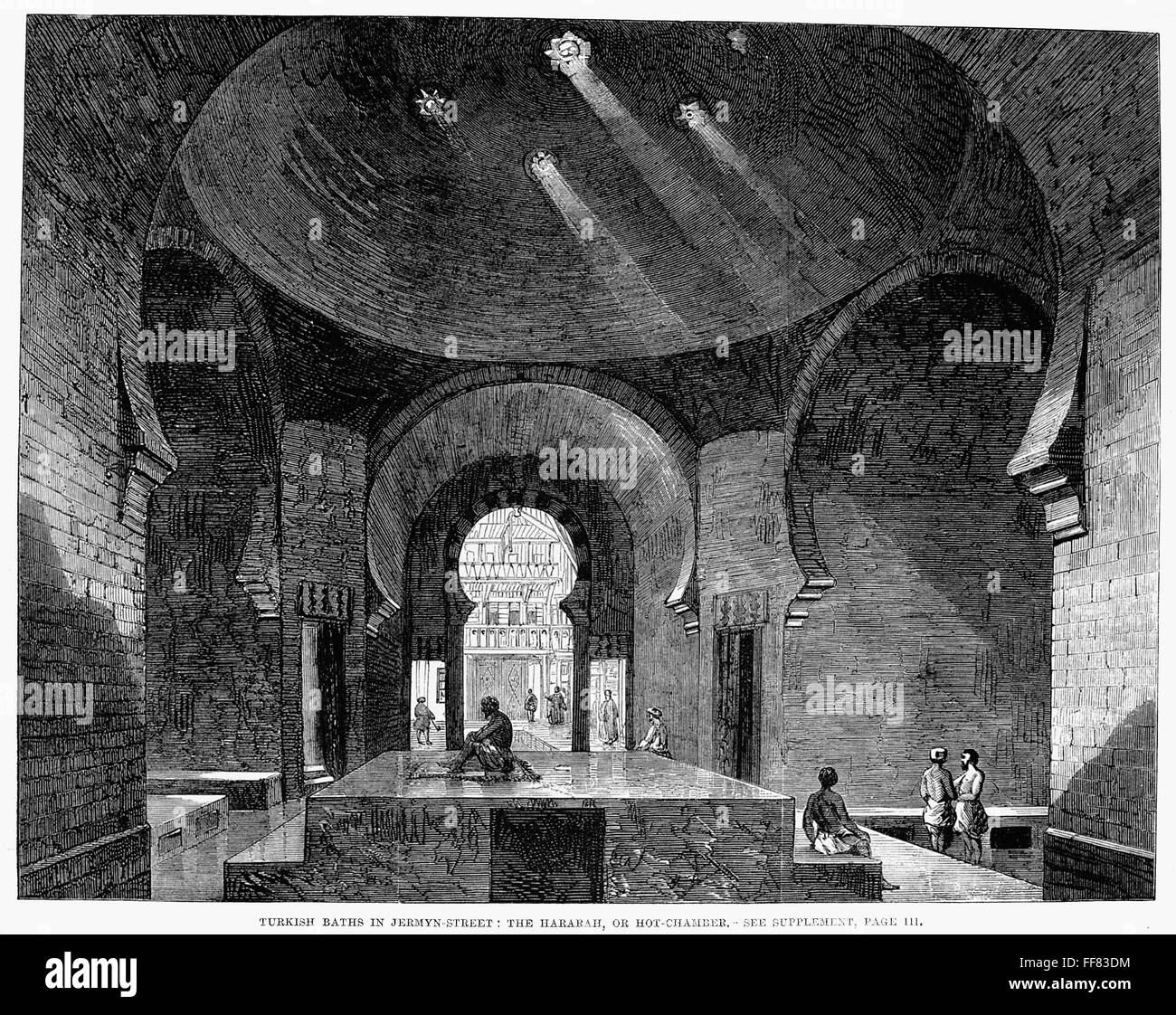 LONDON TURKISH BATH, 1862. /n'Turkish Baths in Jermyn Street The