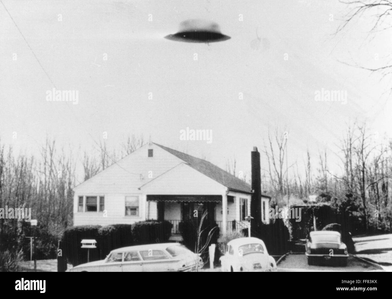 UFO, 1967. /nUnidentified flying object. Photograph taken in
