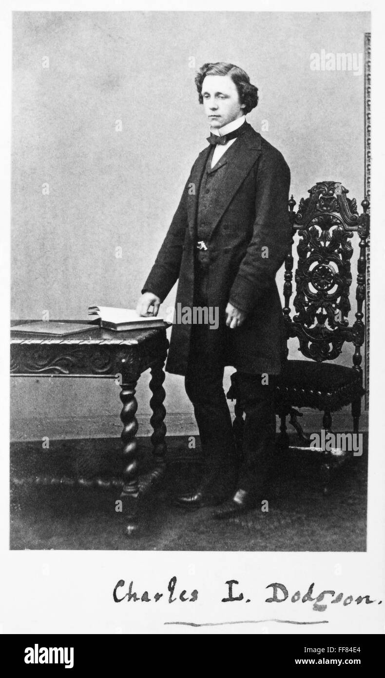 CHARLES LUTWIDGE DODGSON /n(1832-1898). 'Lewis Carroll.' English writer, mathematician and photographer. Stock Photo