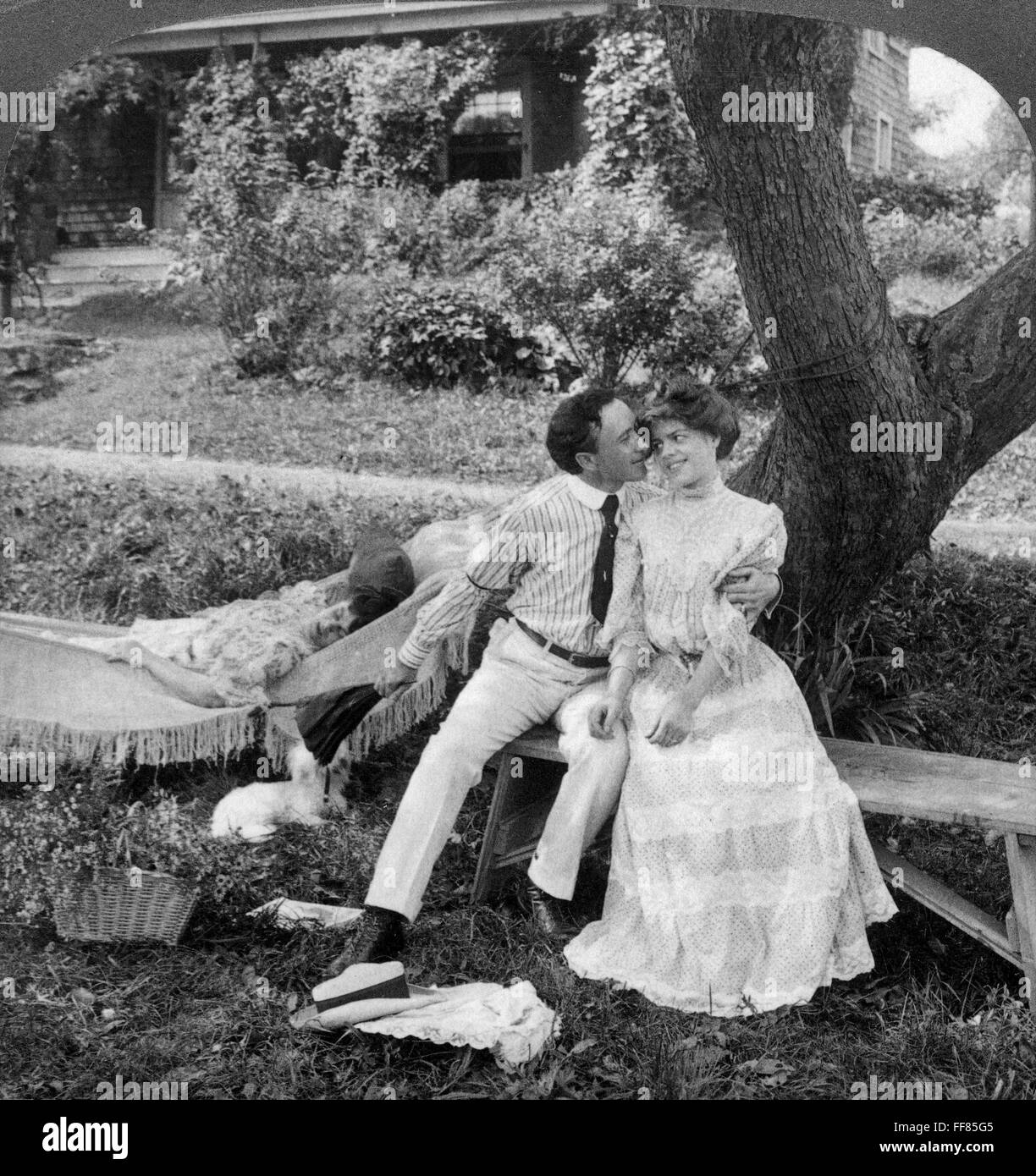 LOVE, 1906. /nCabinet photograph, American. Stock Photo