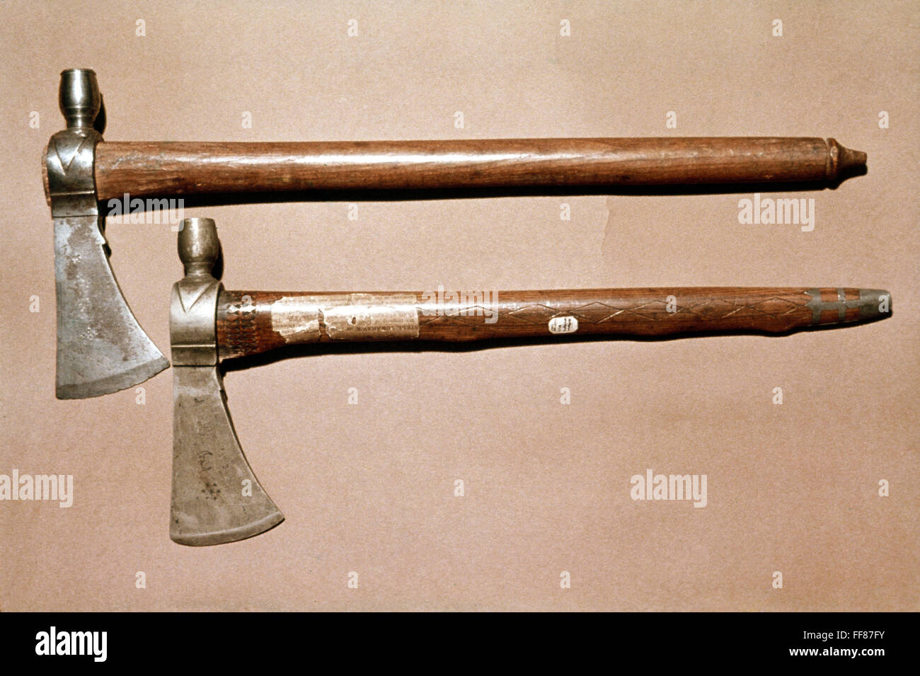 NATIVE AMERICAN TOMAHAWK. /nPipe tomahawks. Top is from a northeast