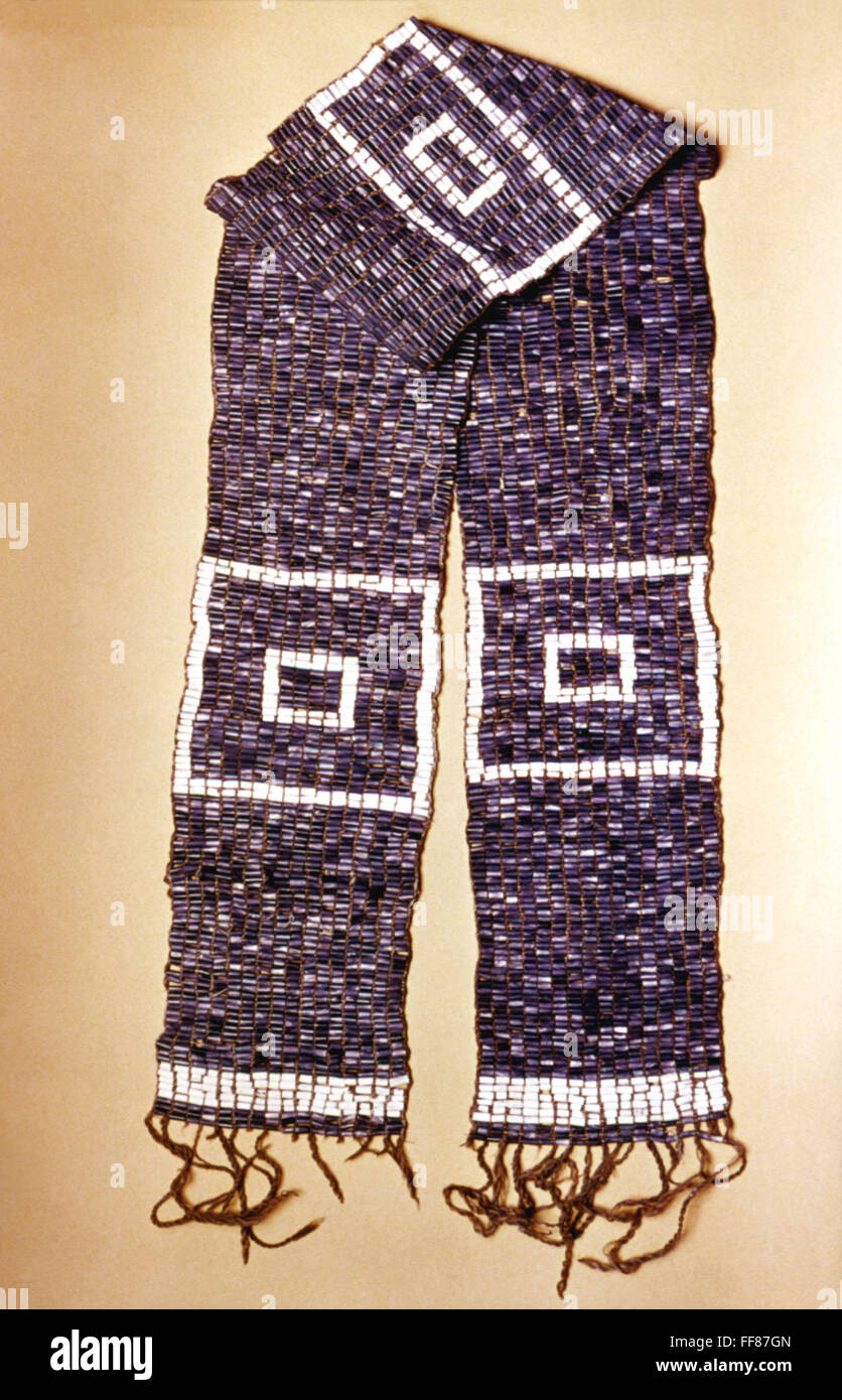 IROQUOIS WAMPUM BELT. /nEastern North America, early 19th century Stock