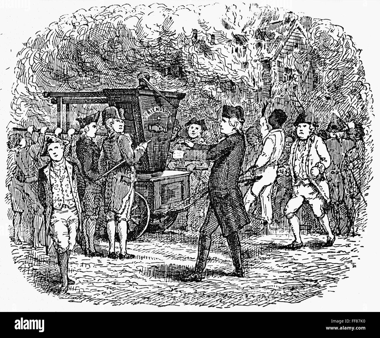 WASHINGTON: FIREFIGHTER. /nGeorge Washington as a volunteer fireman in ...