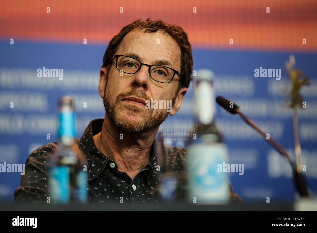 Berlin, Germany. 11th Feb, 2016. Director Ethan Coen attends a press conference for the promotion of the movie 'Hail, Caesar!' at the 66th Berlinale International Film Festival in Berlin, Germany, Feb. 11, 2016. Credit:  Zhang Fan/Xinhua/Alamy Live News Stock Photo