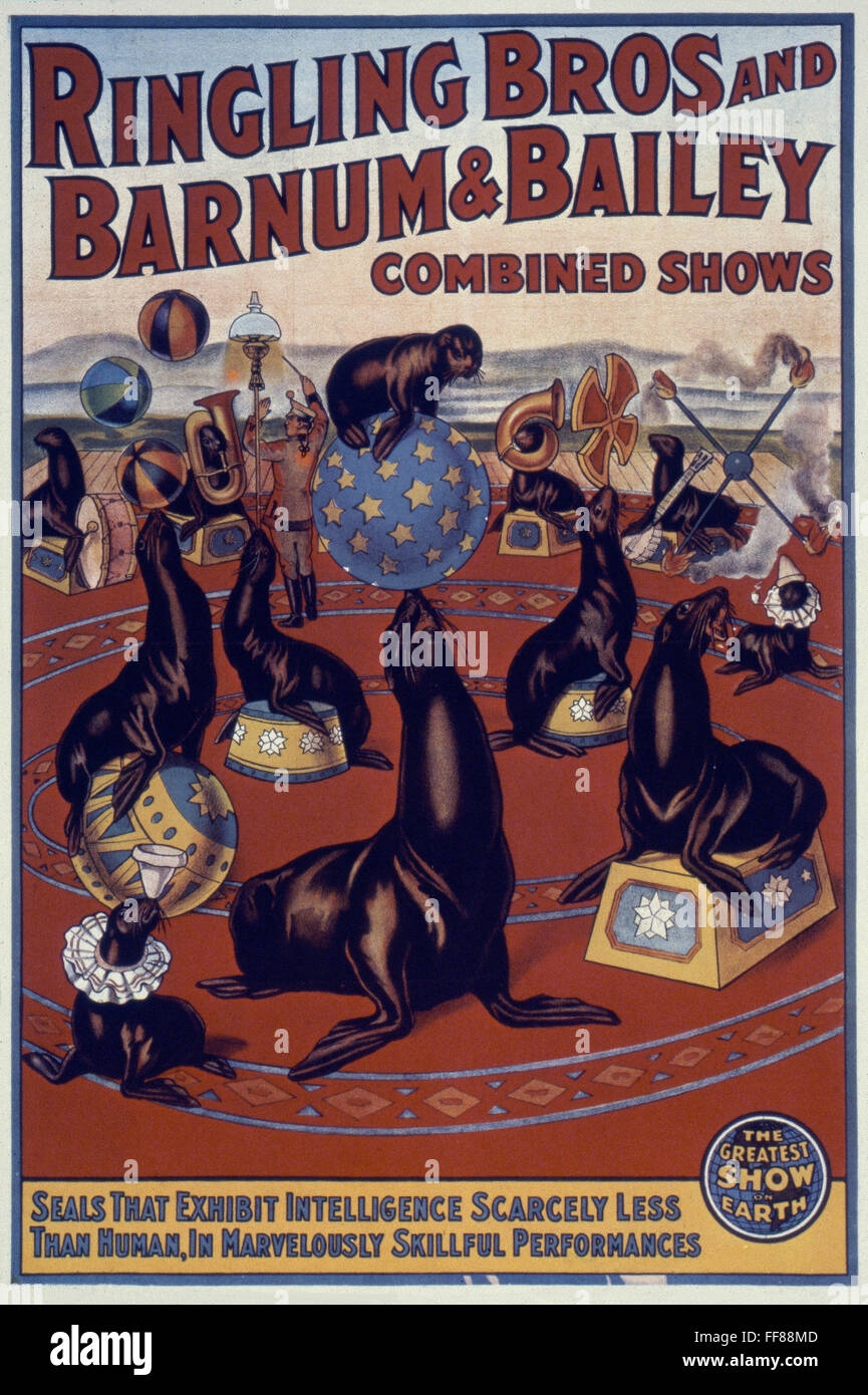 CIRCUS POSTER, 1930s. /nAmerican. Stock Photo