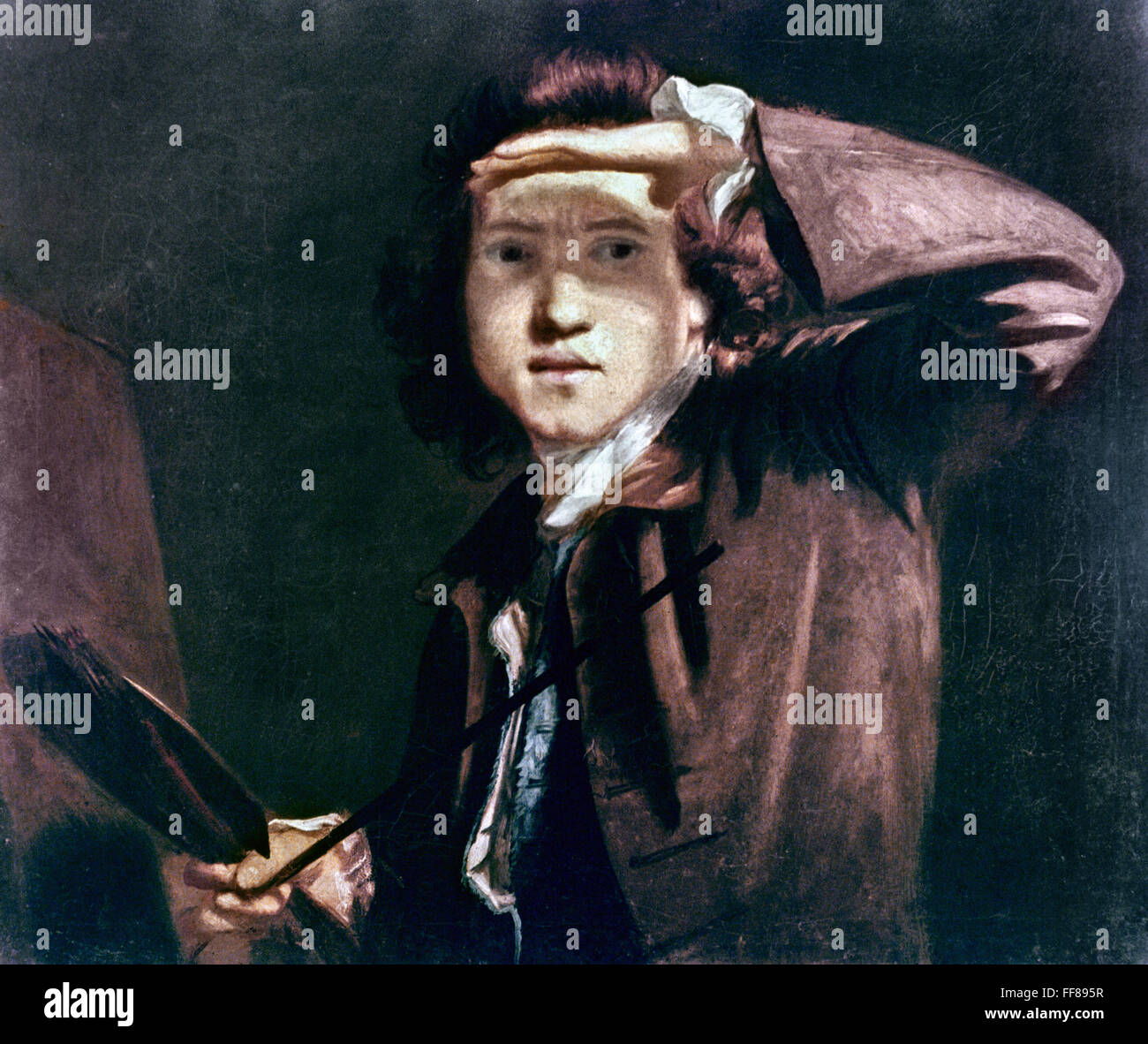 Portrait sir joshua reynolds english painter hi-res stock photography ...