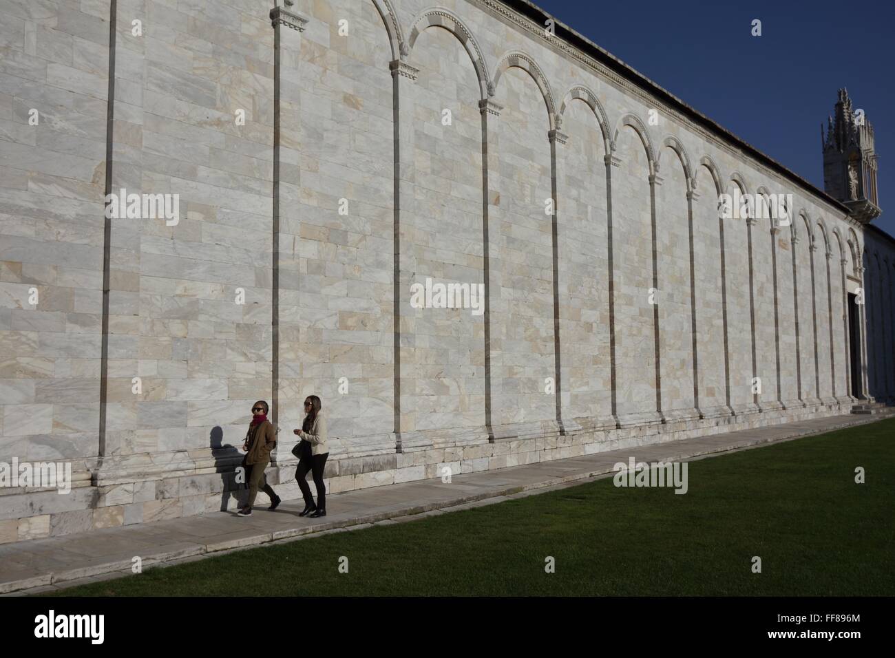 Campo Santo or Camposanto Monumentale at Pisa Cathedral. Stock Photo