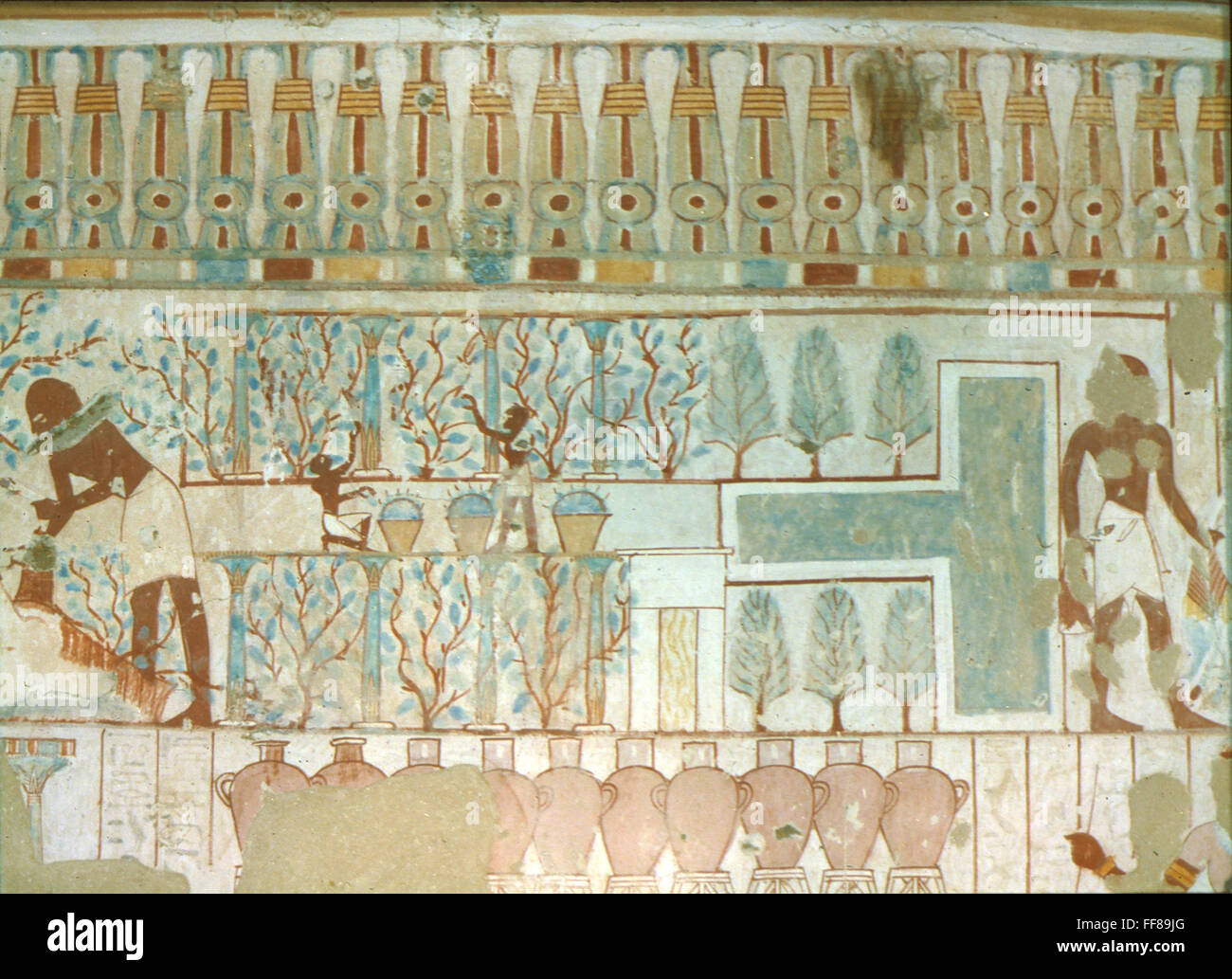 EGYPT: VINEYARD, 1400 B.C. /nEgyptian tomb painting of a vineyard from