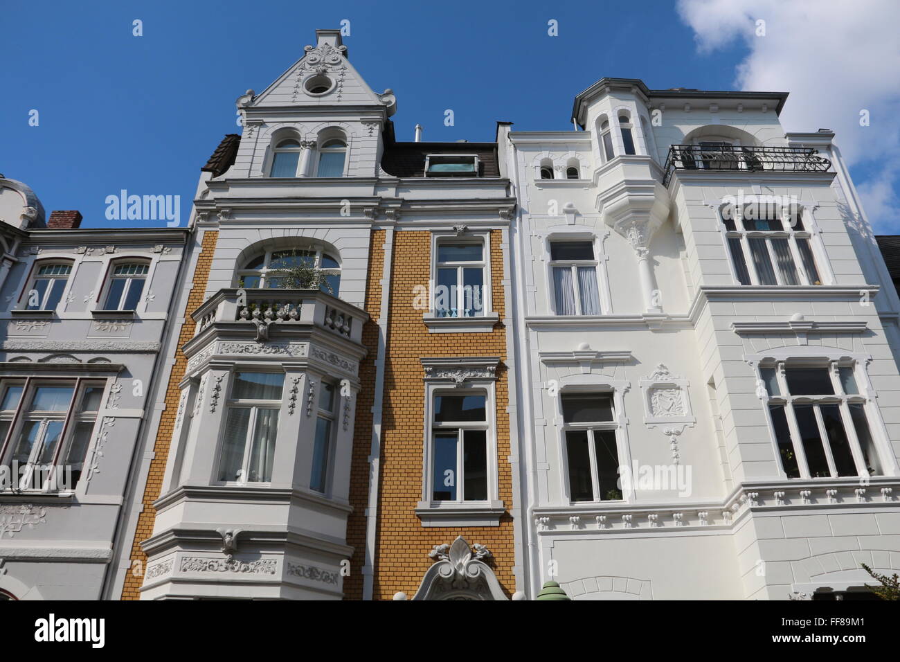 old buildings in the south town in Bonn, Germany Stock Photo