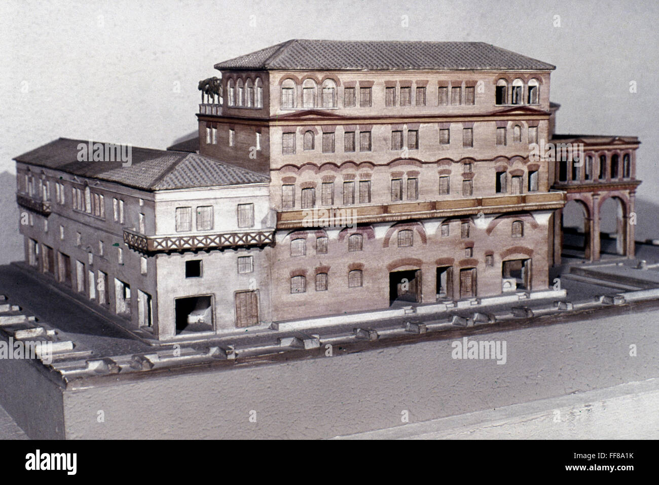 OSTIA APARTMENT BUILDING. /nModel of the House of Diana, a Roman