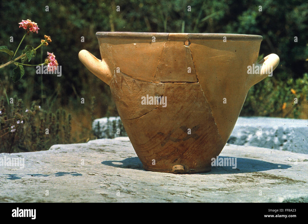GREEK WATER CLOCK. /nGreek terracotta clepsydra, or water clock, 5th