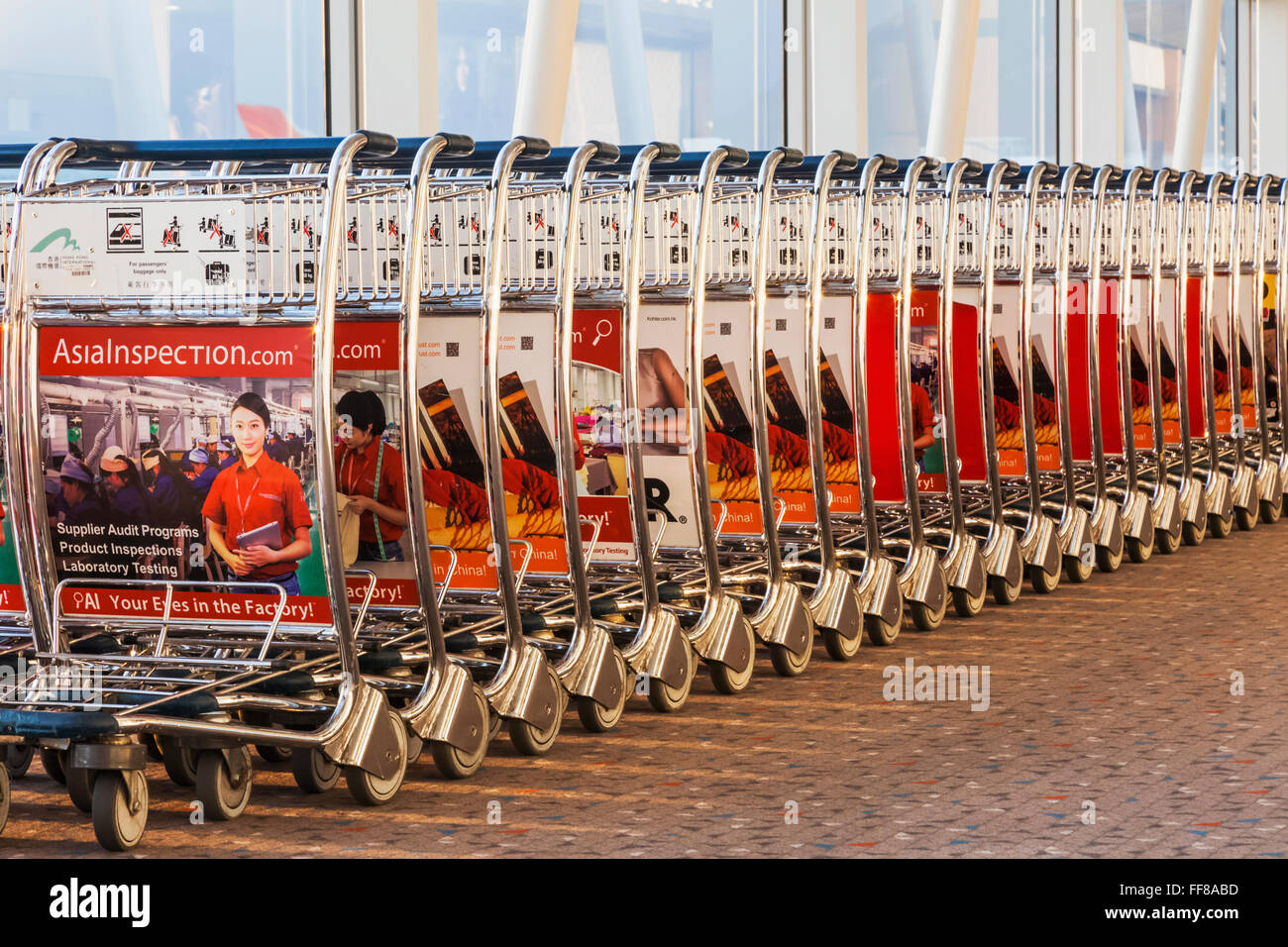 China, Hong Kong, Hong Kong International Airport, Baggage Trolleys
