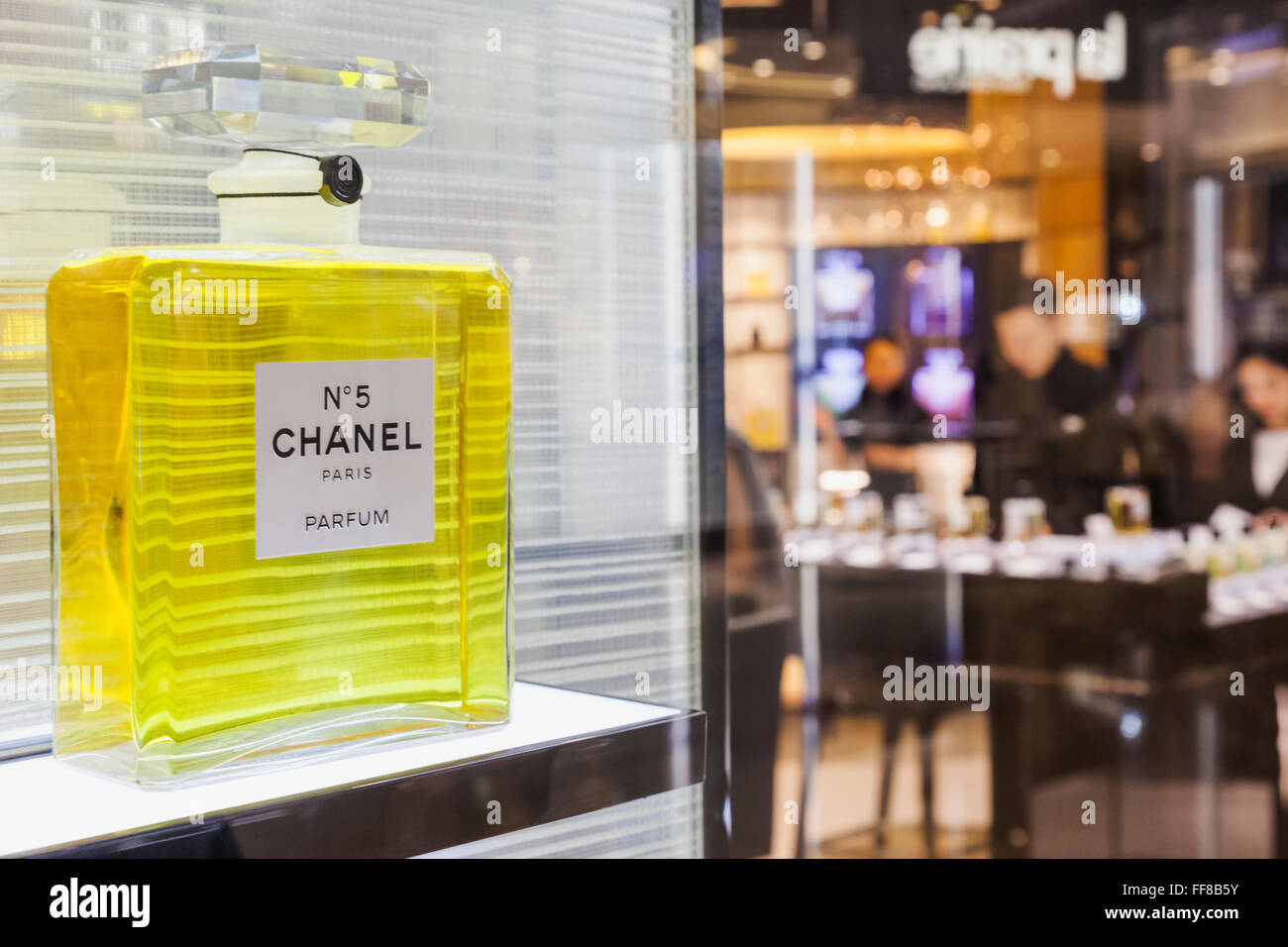 China, Hong Kong, Central, IFC Shopping Mall, Chanel Store Stock Photo