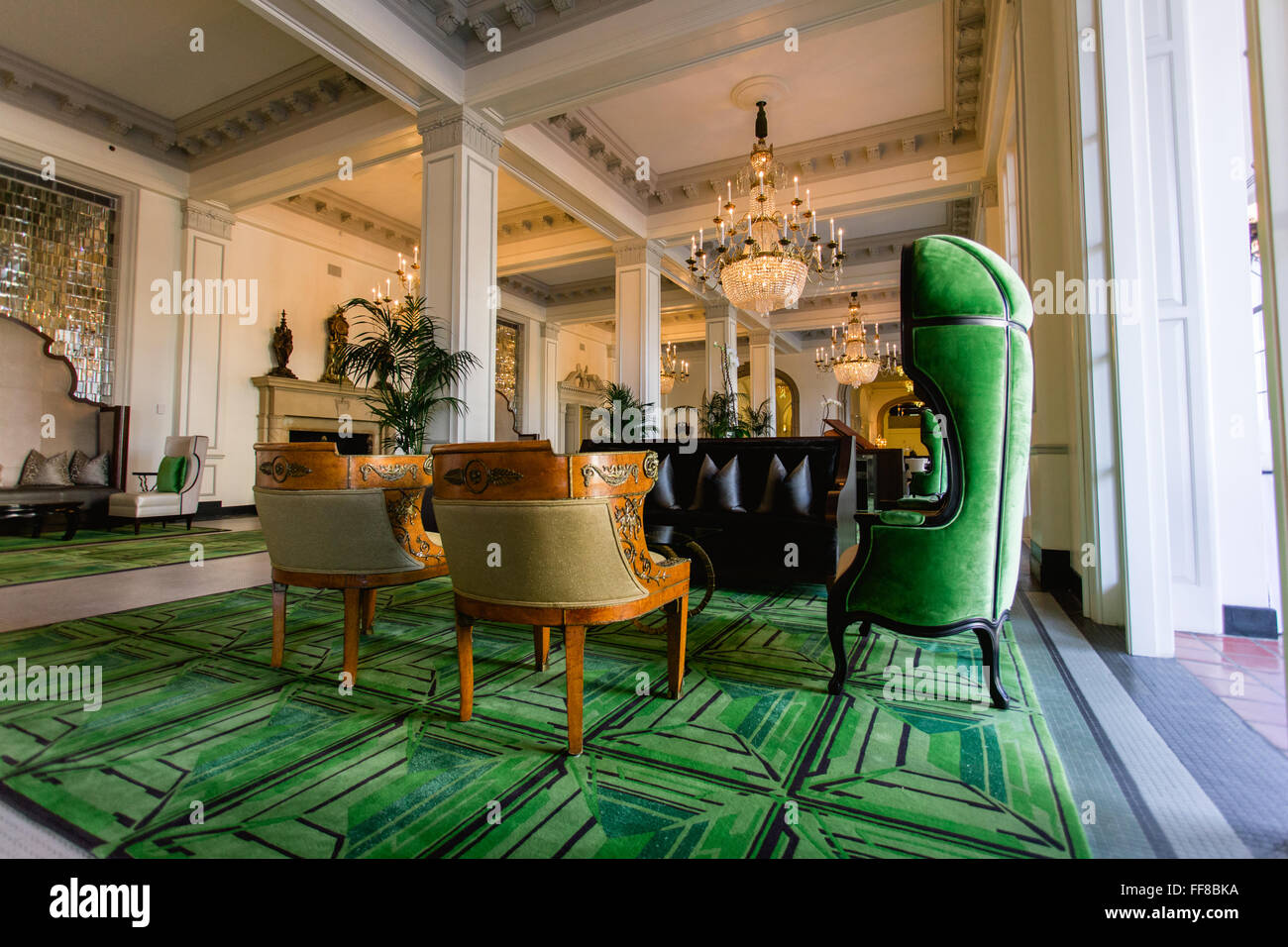 St Anthony Hotel Interior Texas San Antonio Stock Photo