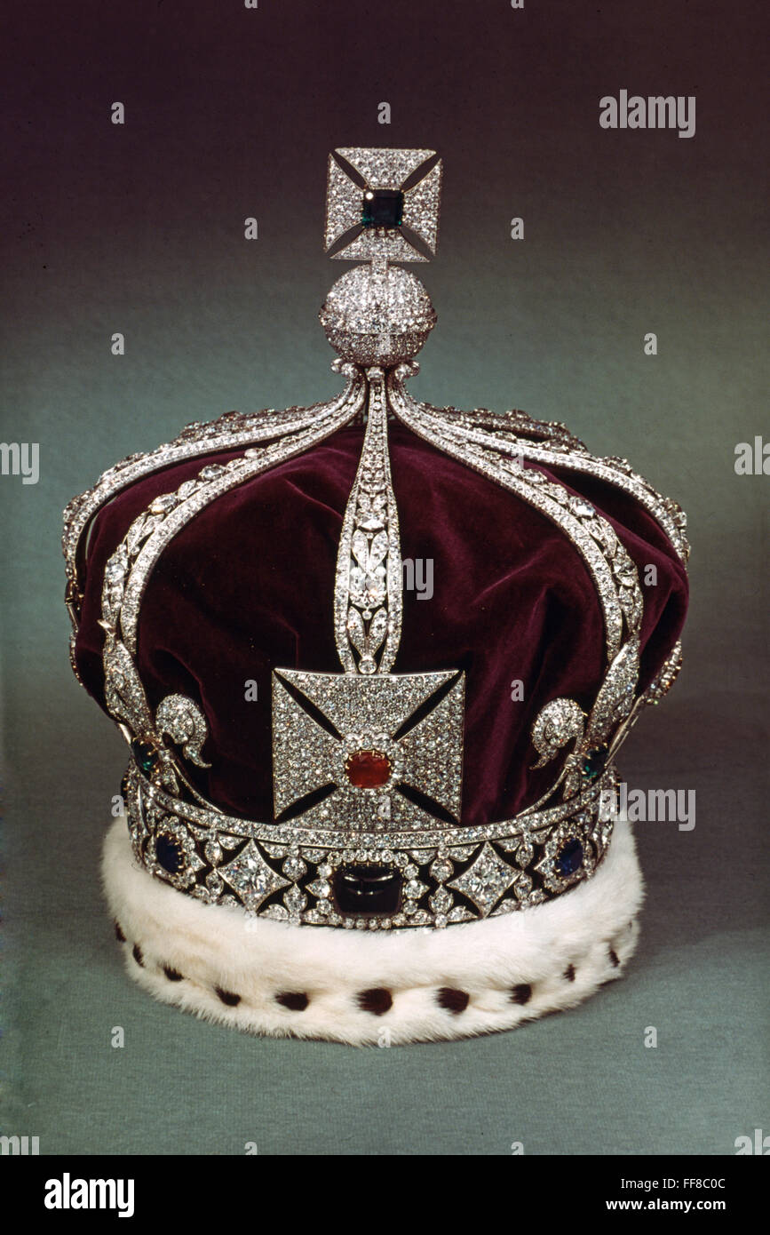 BRITISH CROWN JEWELS. /nImperial State Crown of India. Stock Photo