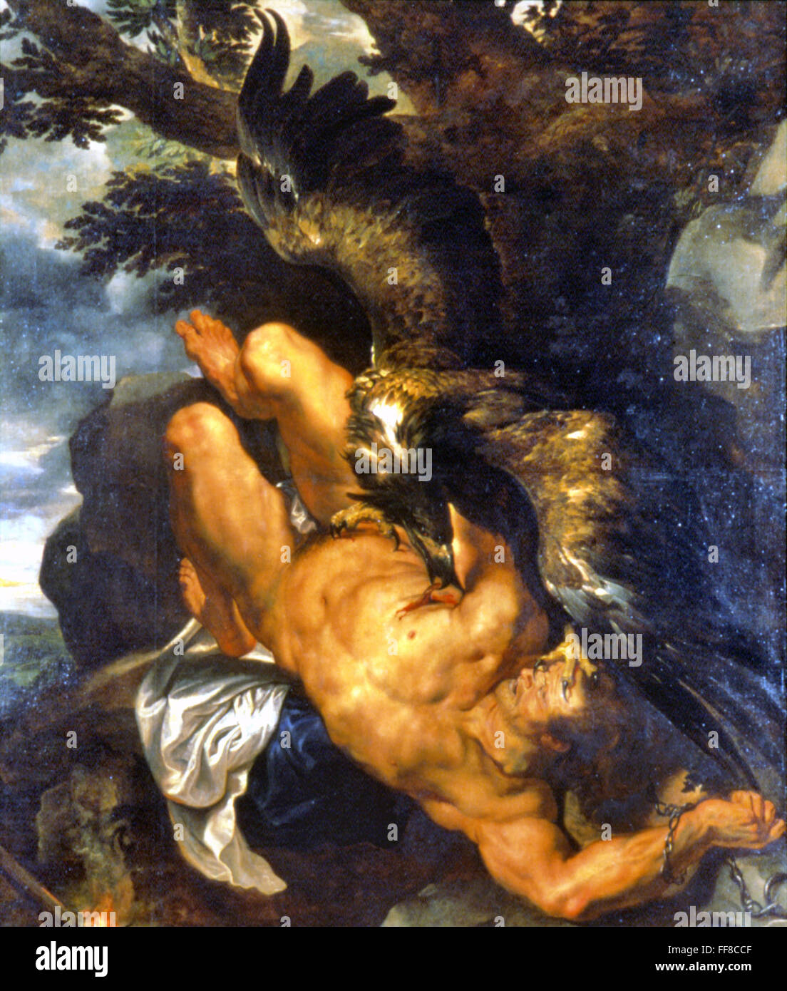 RUBENS: PROMETHEUS BOUND. /n'Prometheus Bound.' Oil on canvas by Peter ...