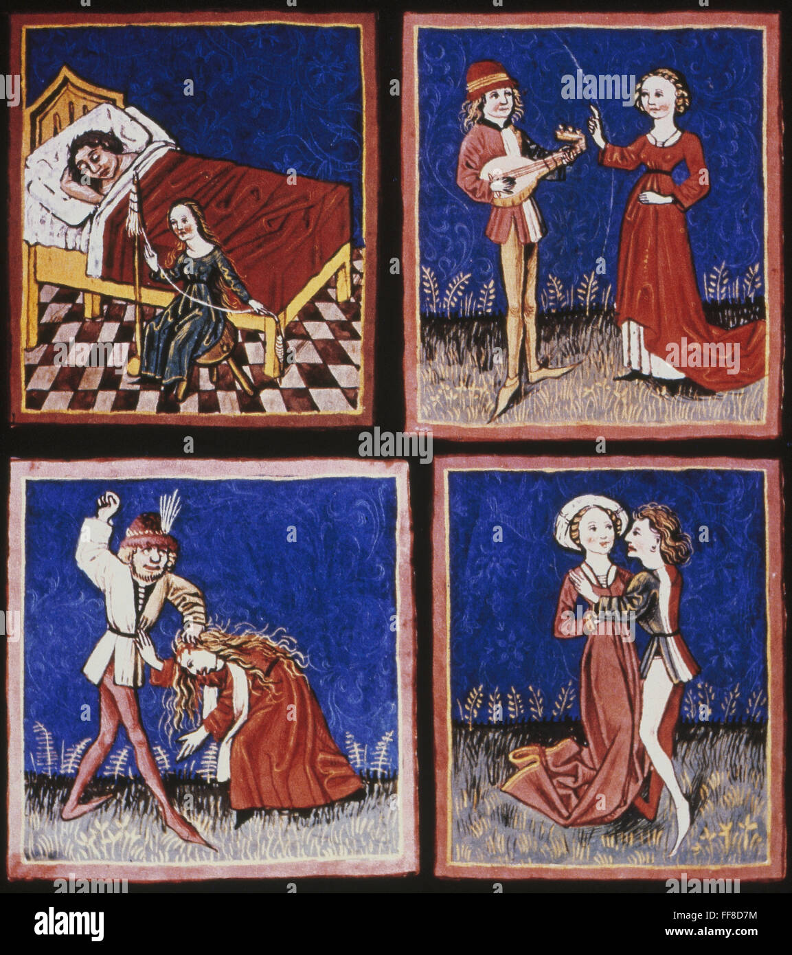 THE FOUR HUMORS, 15th C. /nRepresenting the four bodily fluids ...