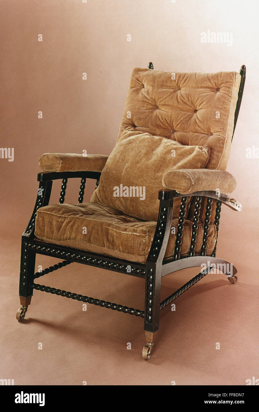 WILLIAM MORRIS CHAIR. /n'Morris' adjustableback armchair designed by