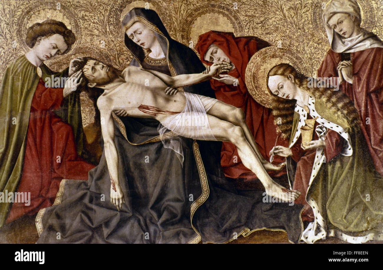 LIFE OF CHRIST. /nPieta of Tarascon. Oil on panel, c1450. Stock Photo