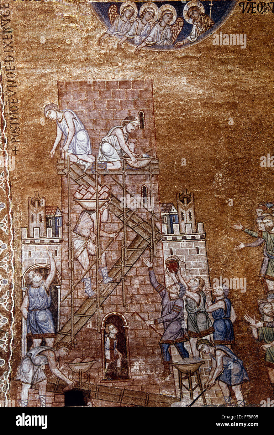 TOWER OF BABEL. /nThe Building of the Tower of Babel: 13th century ...