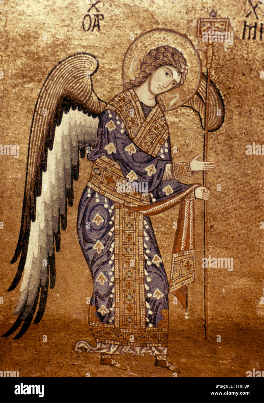 ARCHANGEL. /nMosaic, 13th century, from Palermo, Italy. Stock Photo