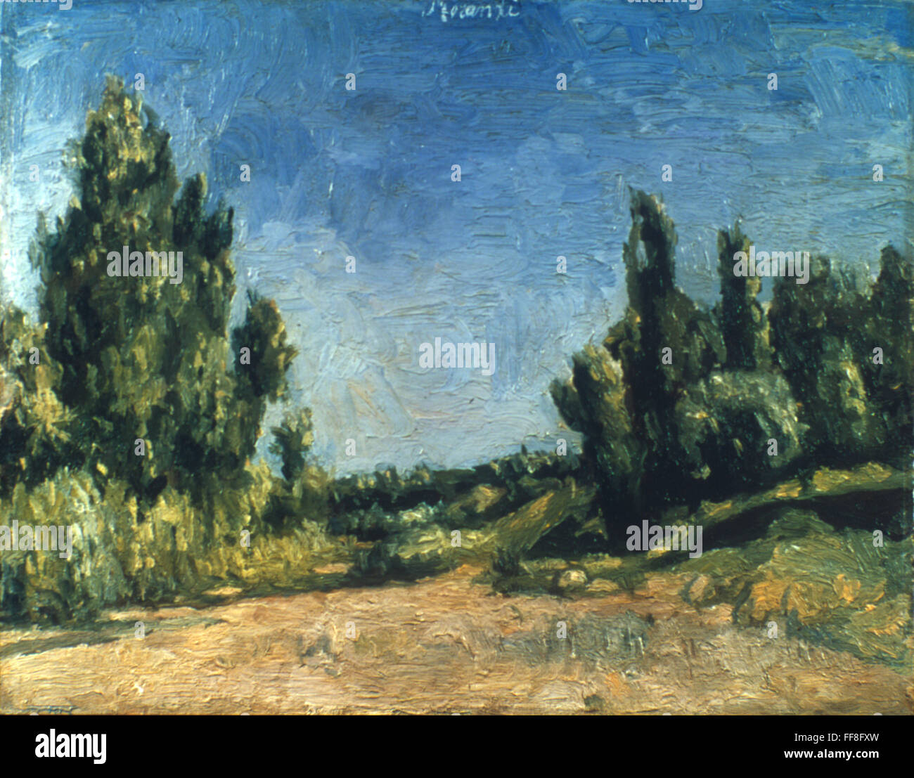 MORANDI: LANDSCAPE, 1925. /nOil on canvas, 1925, by Giorgio Morandi. EDITORIAL USE ONLY. Stock Photo