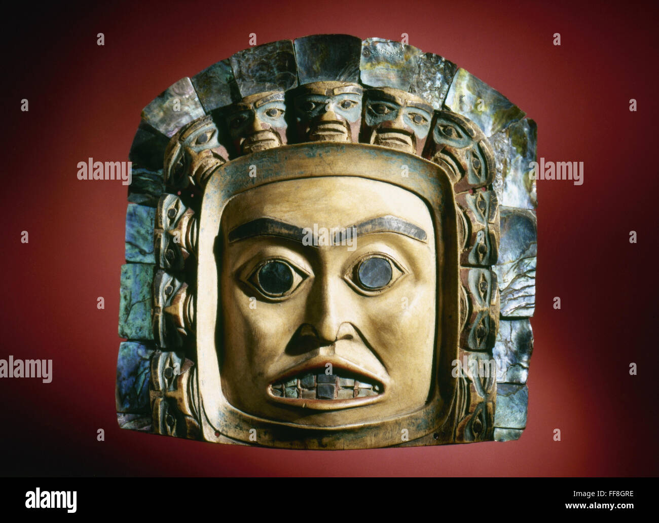 TSIMSHIAN ART. /nTsimshian frontlet headdress plaque, worn as part of a