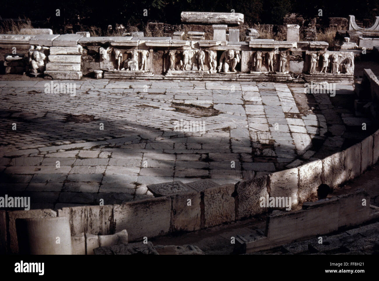 GREECE: ATHENS: /nStage of the Theater of Dionysus. Stock Photo