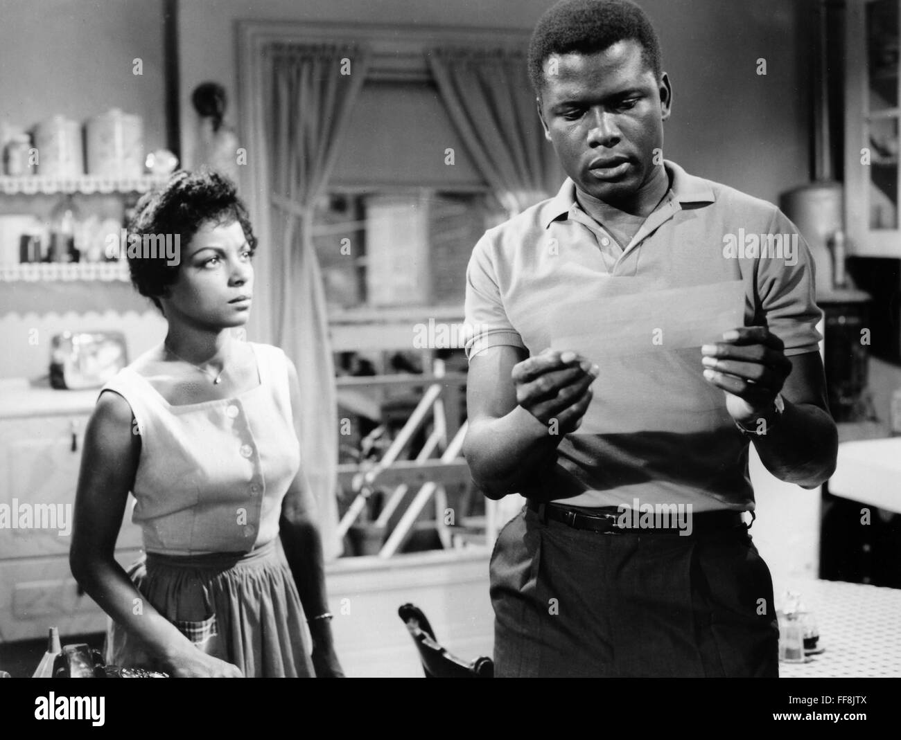 A RAISIN IN THE SUN, 1961. /nRuby Dee and Sidney Poitier in a scene