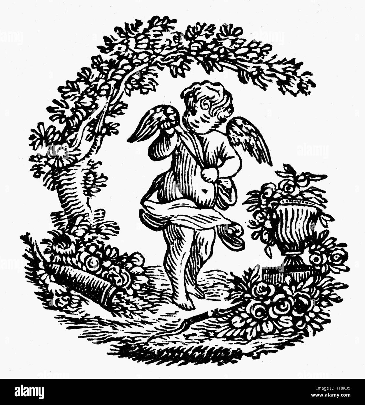 CHERUBIM, 19th CENTURY. /nWood engraving, English, early 19th century